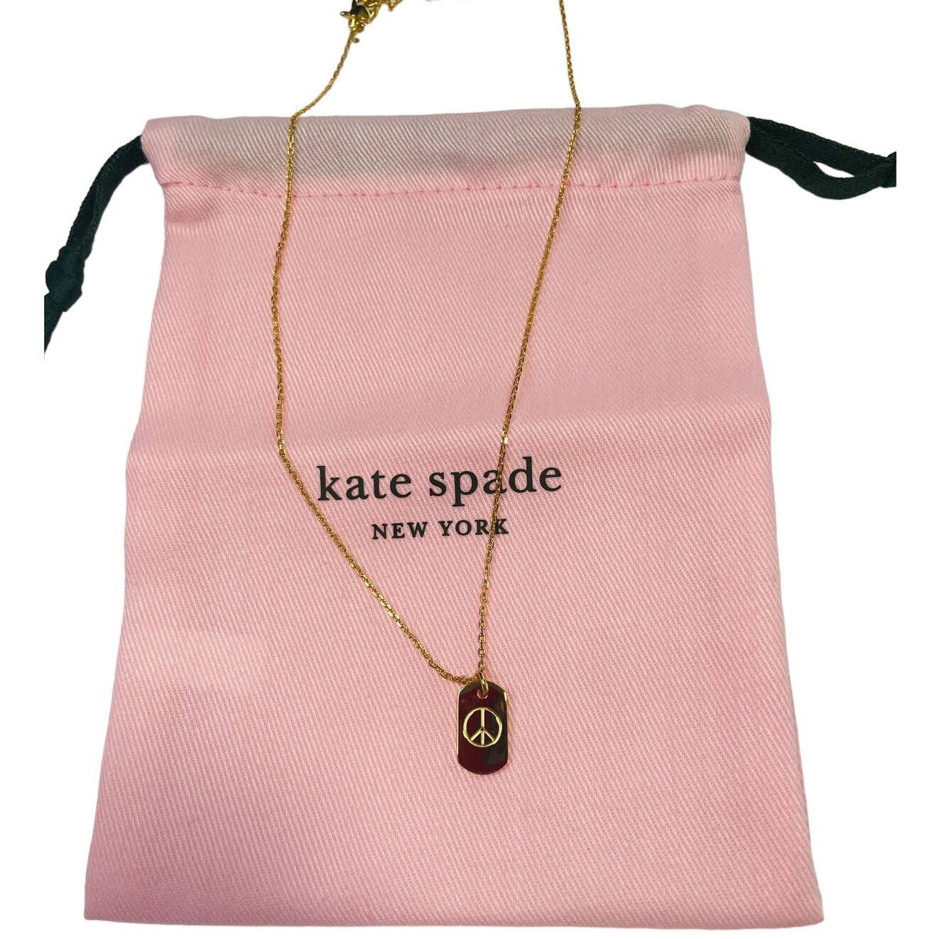 Kate Spade kate spade new york Wishes Peace Pendant Necklace, 16"-19" Size ONE SIZE - 4 Thumbnail