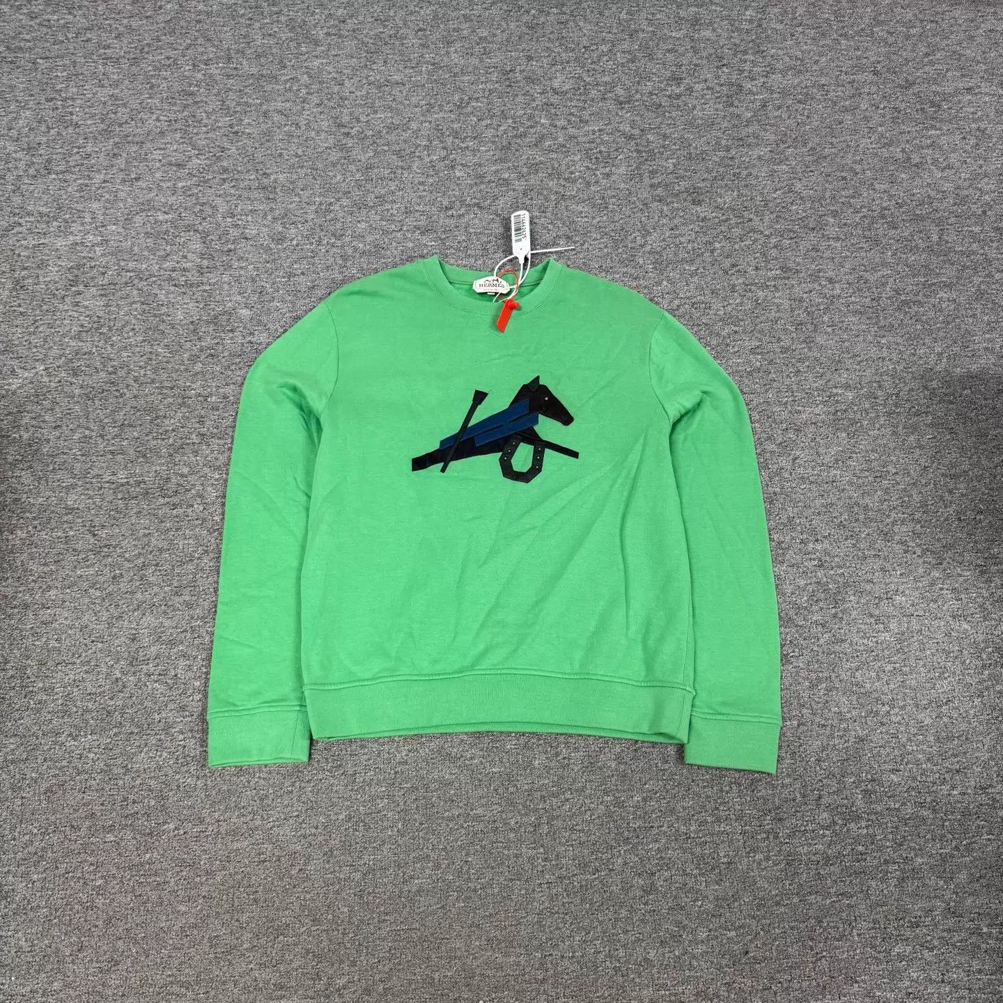 Hermes Hermes Horse Embroidery Crewneck Sweatshirt M 99New Size US M / EU 48-50 / 2 - 1 Thumbnail