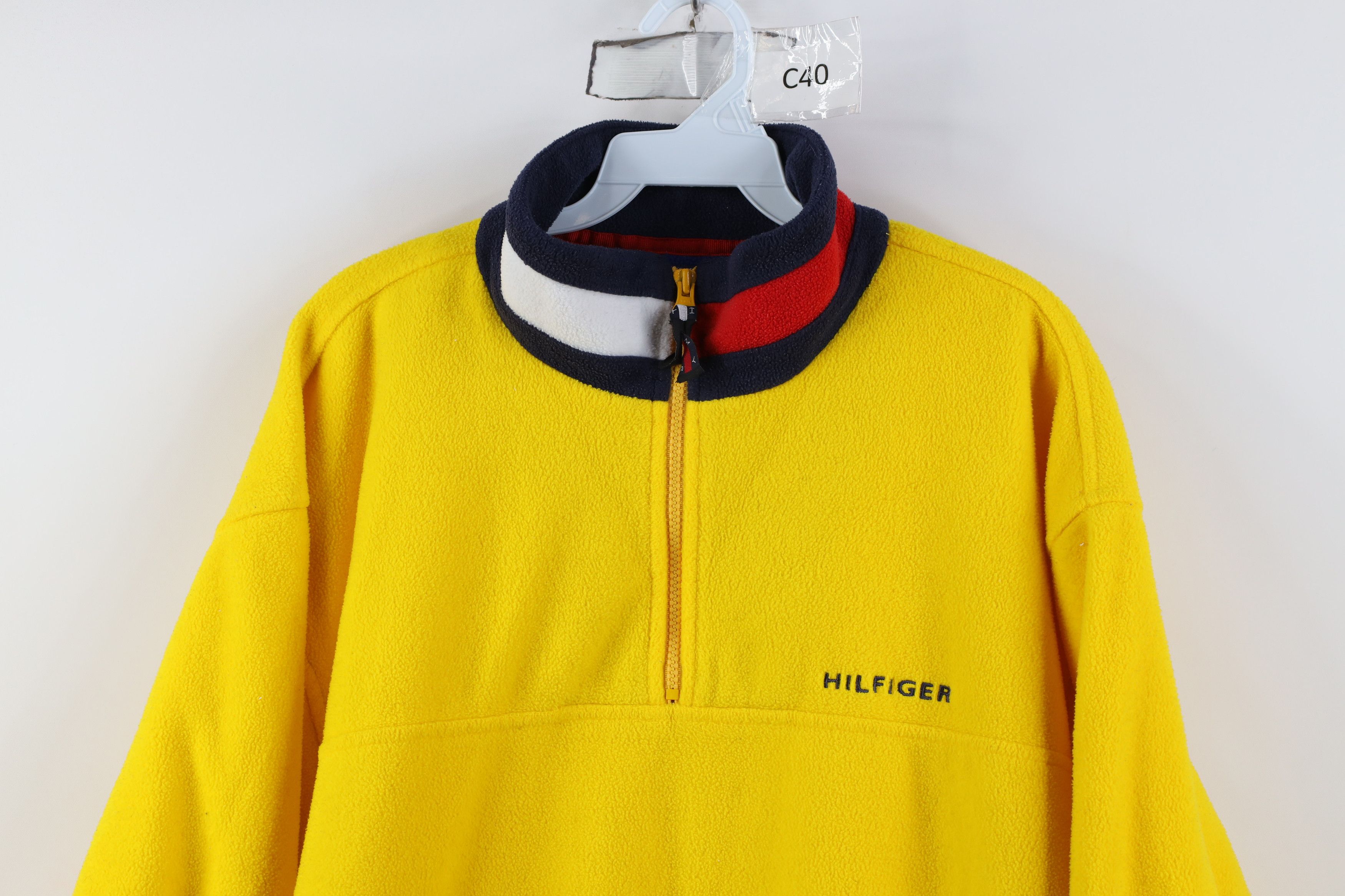 Tommy Hilfiger Vintage 90s Tommy Hilfiger Half Zip Fleece Pullover Sweater Size US M / EU 48-50 / 2 - 2 Thumbnail