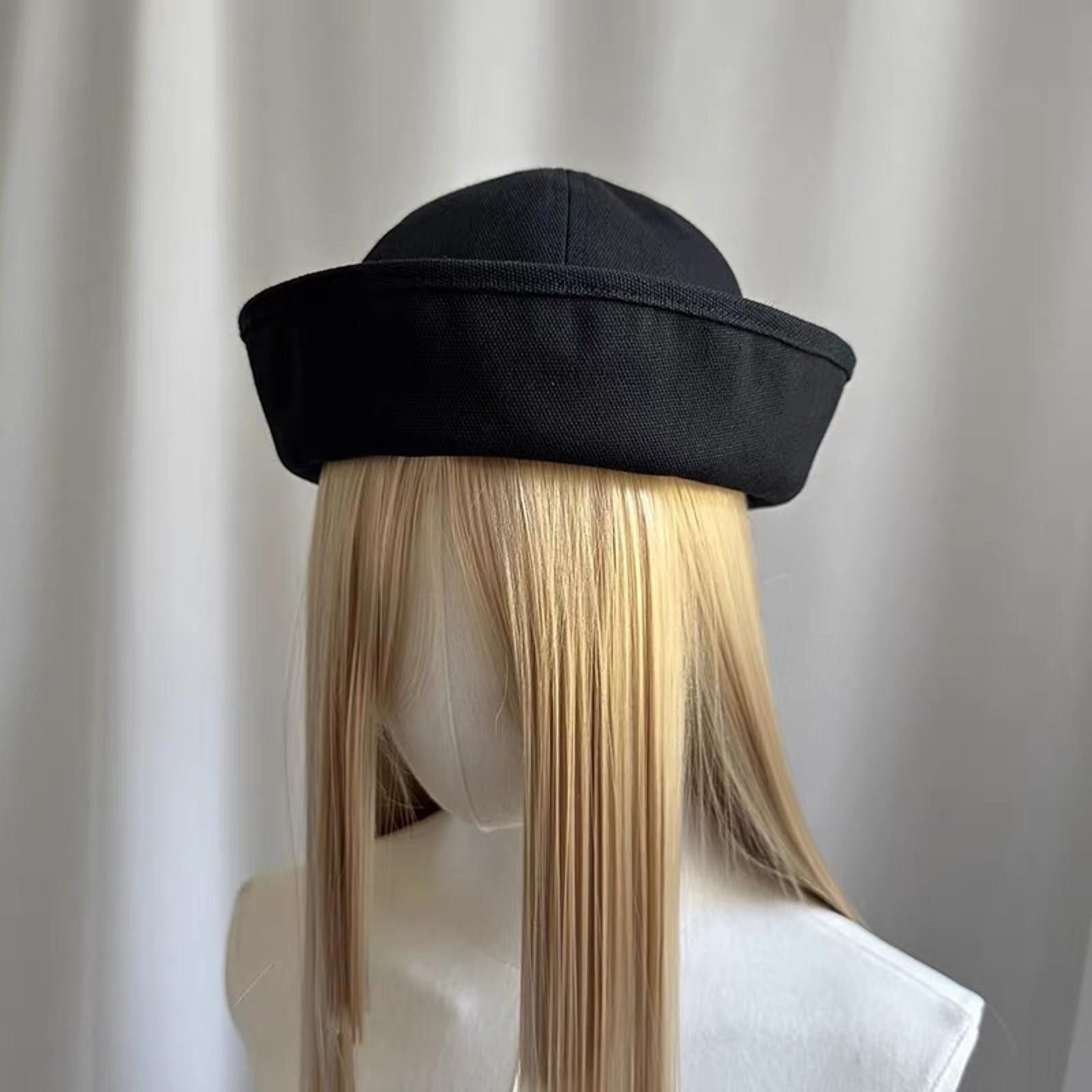 Designer Retro Black Beret Sailor Cap – Y2K French Girl Aesthetic Size ONE SIZE - 1 Thumbnail