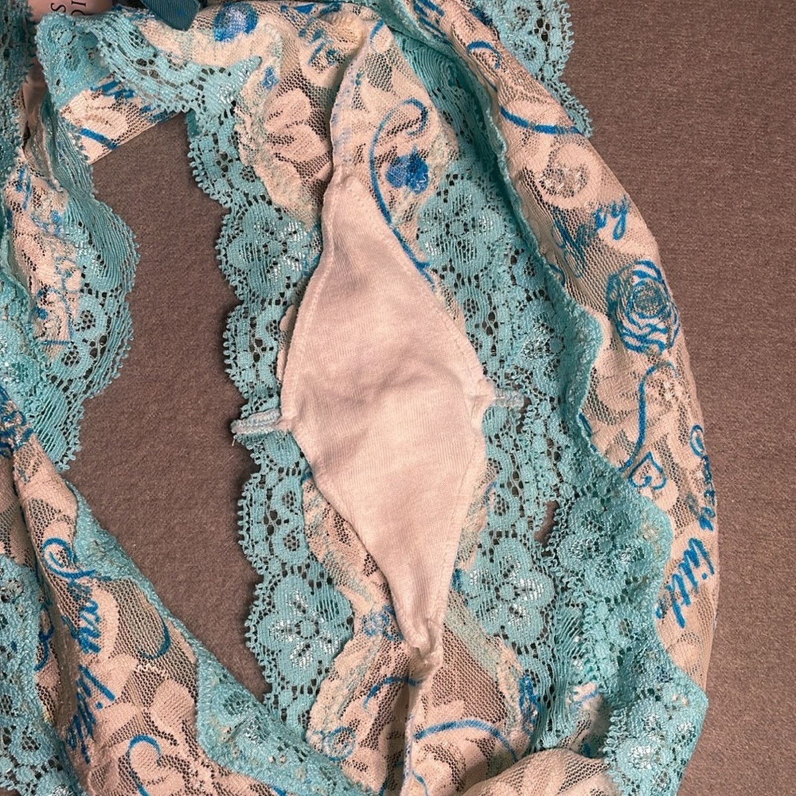 Victoria's Secret Sexy Little Things Panties VS Panty Something Blue Size ONE SIZE - 7 Thumbnail