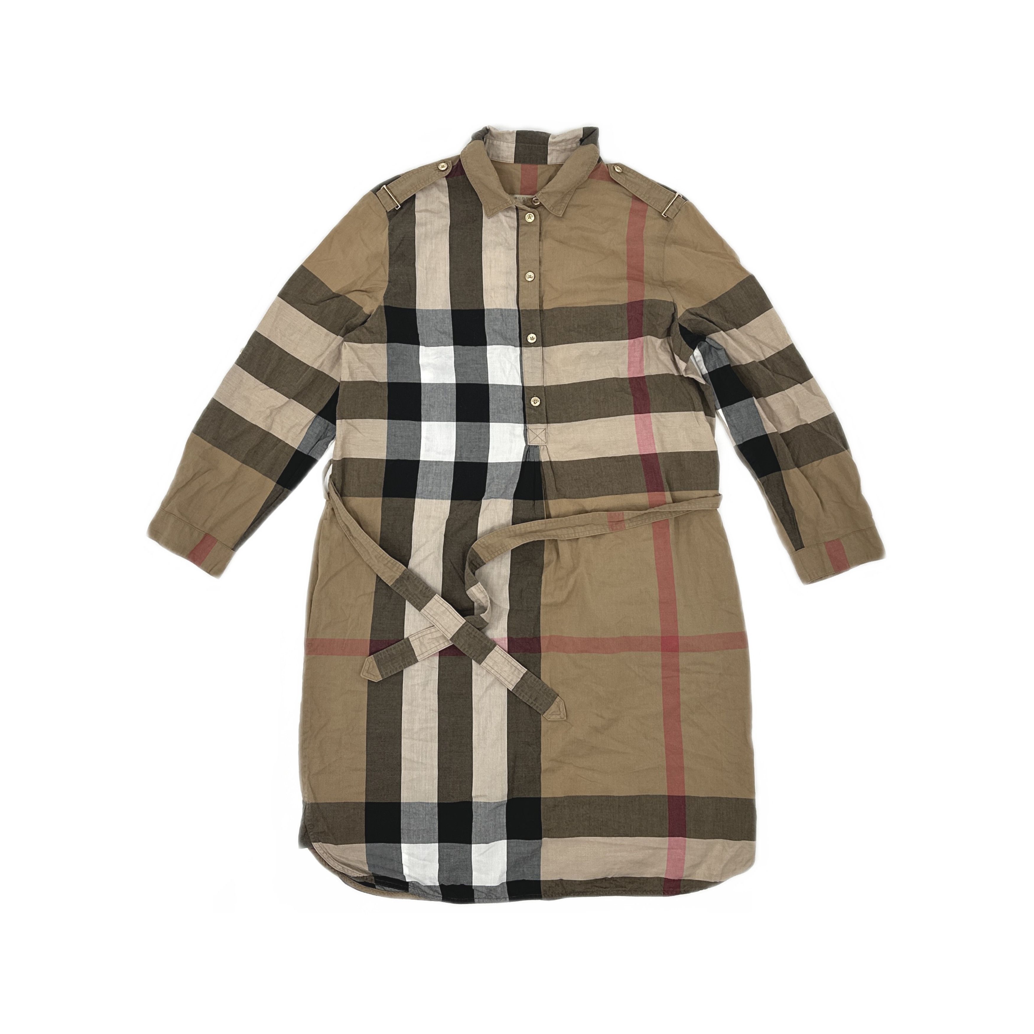 Burberry Burberry Check Print Cotton Shirt Dress Size 8 Size M / US 6-8 / IT 42-44 - 1 Thumbnail