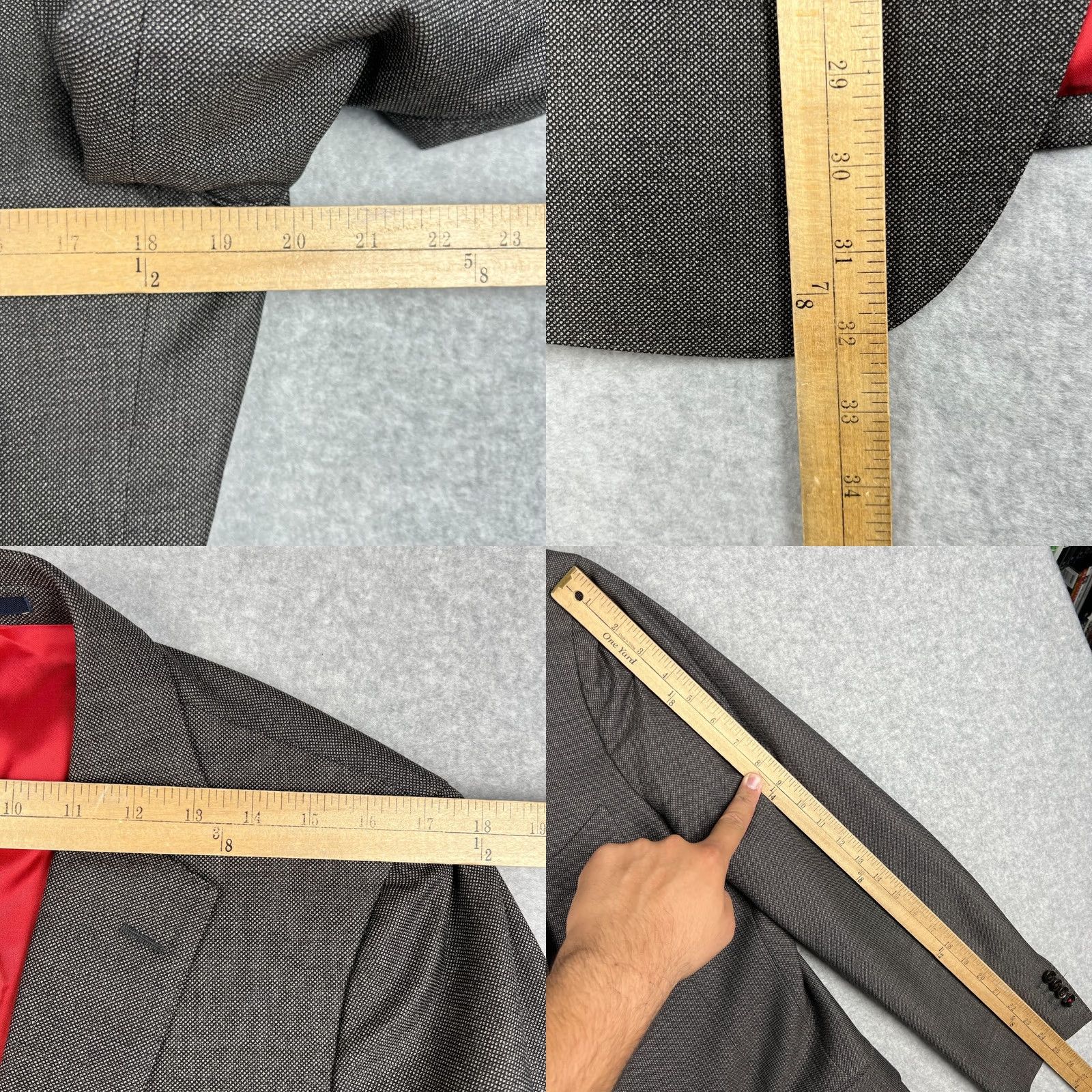 Suitsupply SUITSUPPLY Blazer Sport Coat 40L Men Grey Wool Jacket Surgeon Cuffs Size 40R - 8 Thumbnail