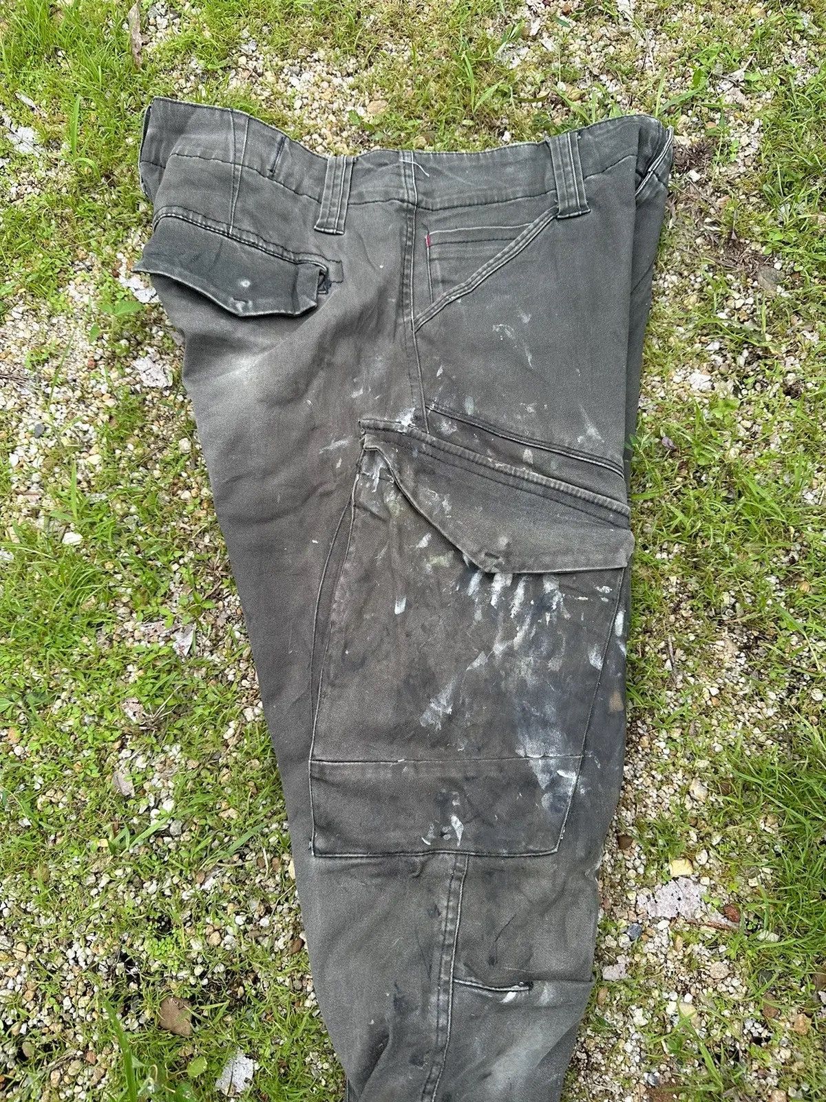 20471120 DISTRESSED RUSTY DIRTY XEBEC VINTAGE WORK WEAR FADED PANTS Size US 31 - 14 Thumbnail