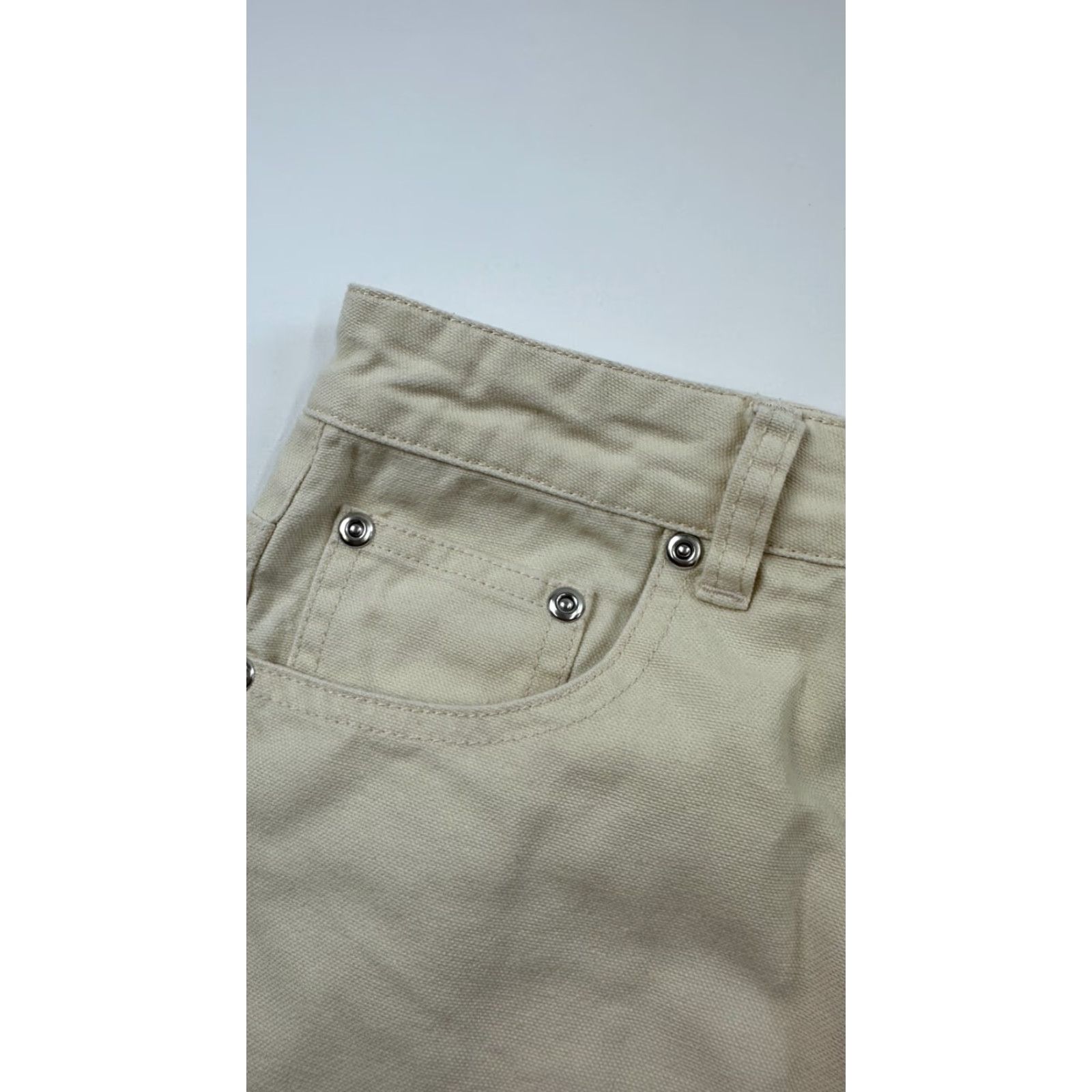 Vintage Wray Women's High Rise Denim Shorts Size 8 Light Yellow 5-Pocket Preppy Summer Casual Size 30" / US 8 / IT 44 - 4 Thumbnail