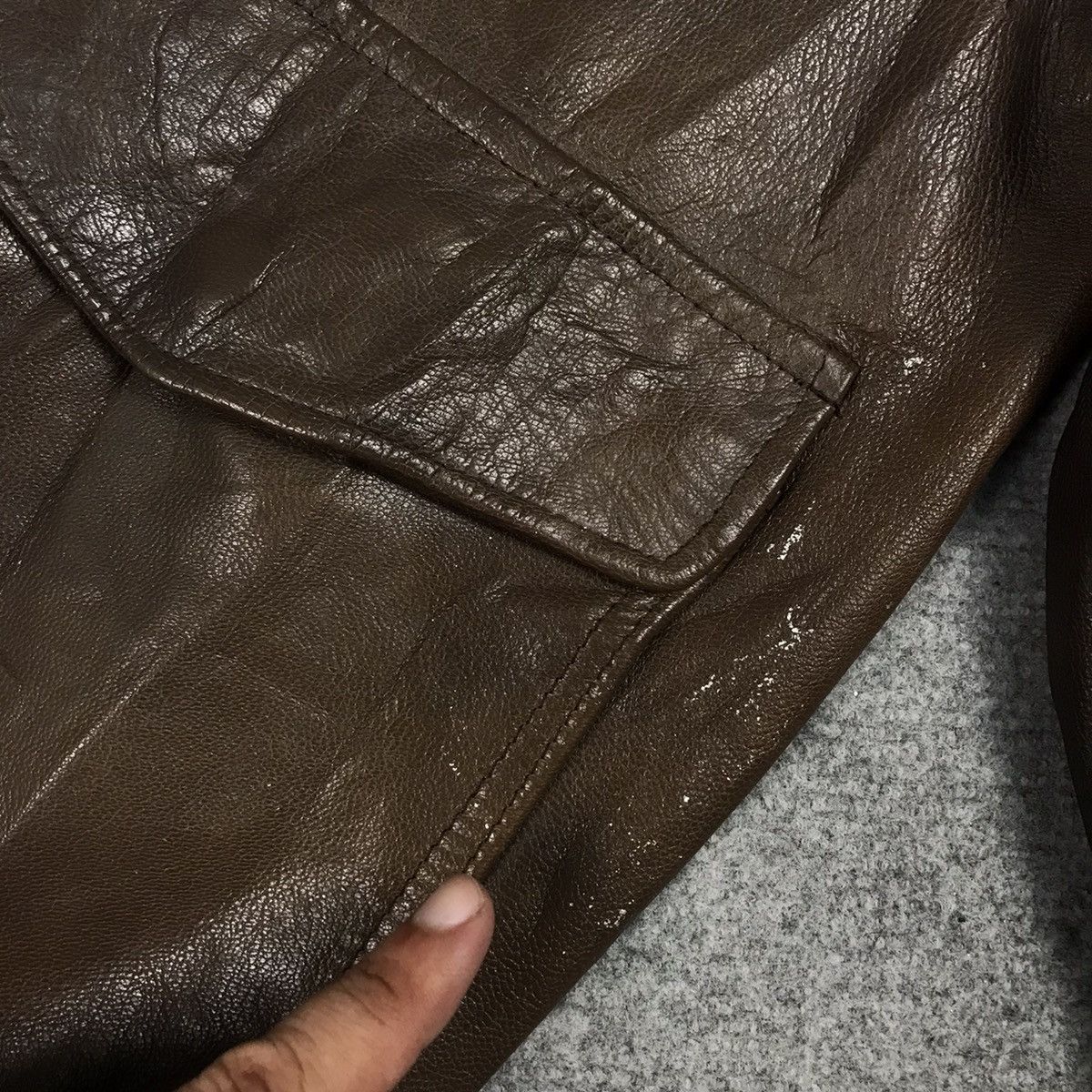 L.L. Bean VINTAGE LL.BEAN BROWN LEATHER BOMBER JACKET Size US S / EU 44-46 / 1 - 11 Thumbnail