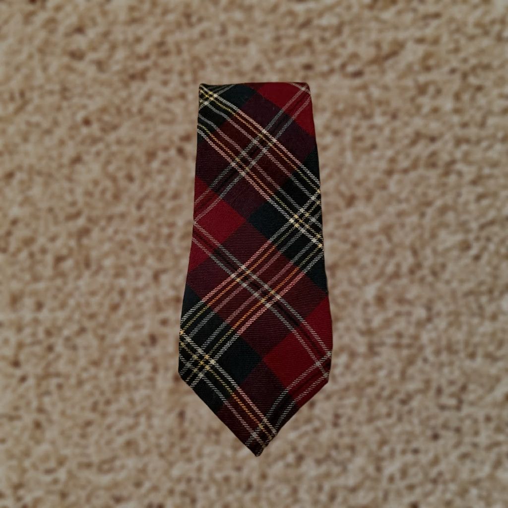Gant Viyella by Gant Wool & Cotton Blend Tartan Plaid Red Green Men's Neck Tie Tartan Plaid Wool & Cotton Blend Red Green Vintage Men Tie Size ONE SIZE - 1 Thumbnail