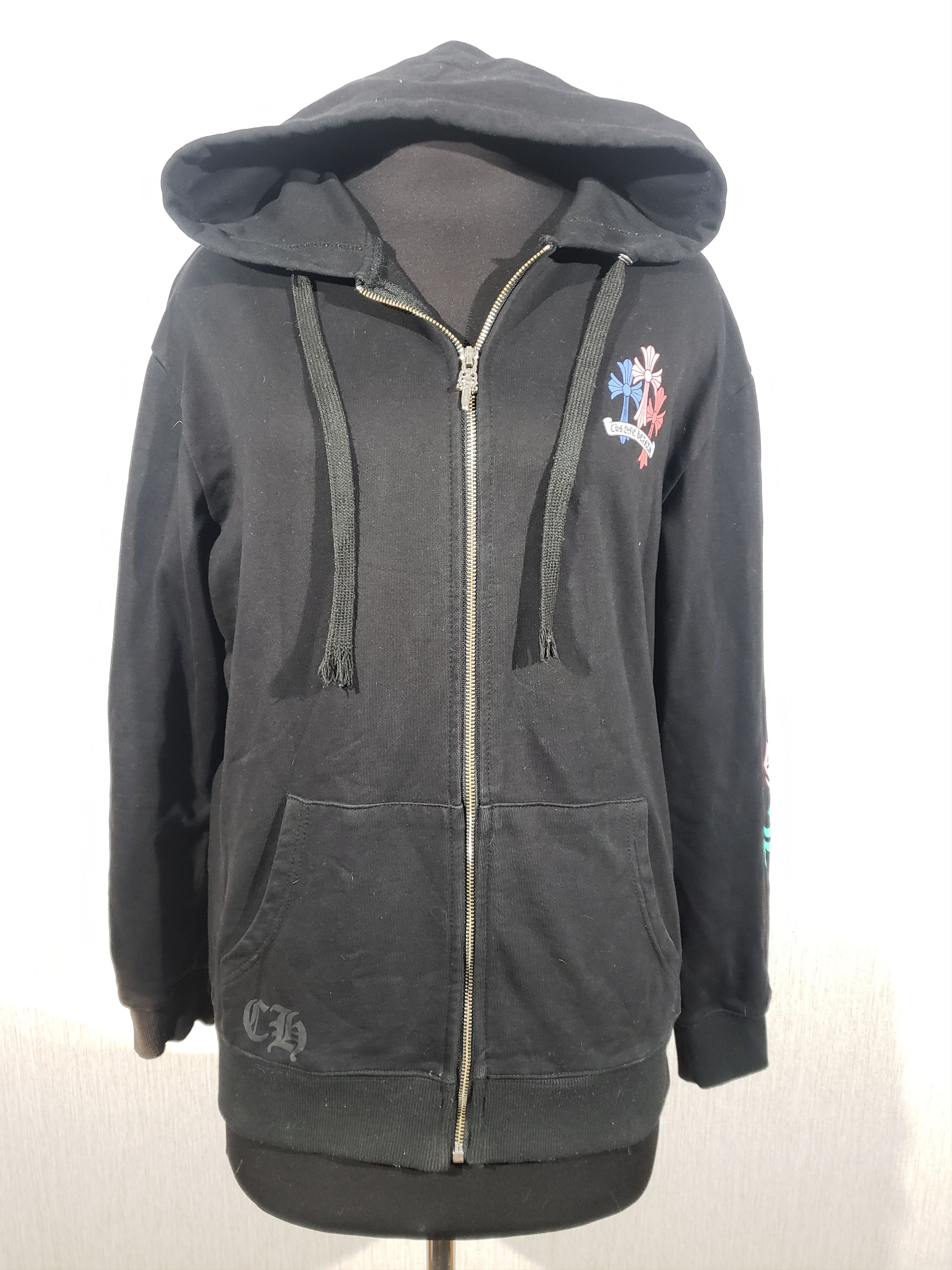 Designer Black warm and comfortable men's hooded jacket. Size US L / EU 52-54 / 3 - 1 Thumbnail