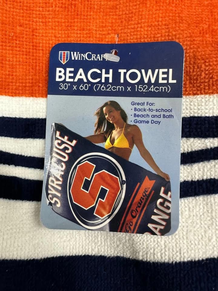 Designer Syracuse Orange Football Beach Towel Size ONE SIZE - 1 Thumbnail