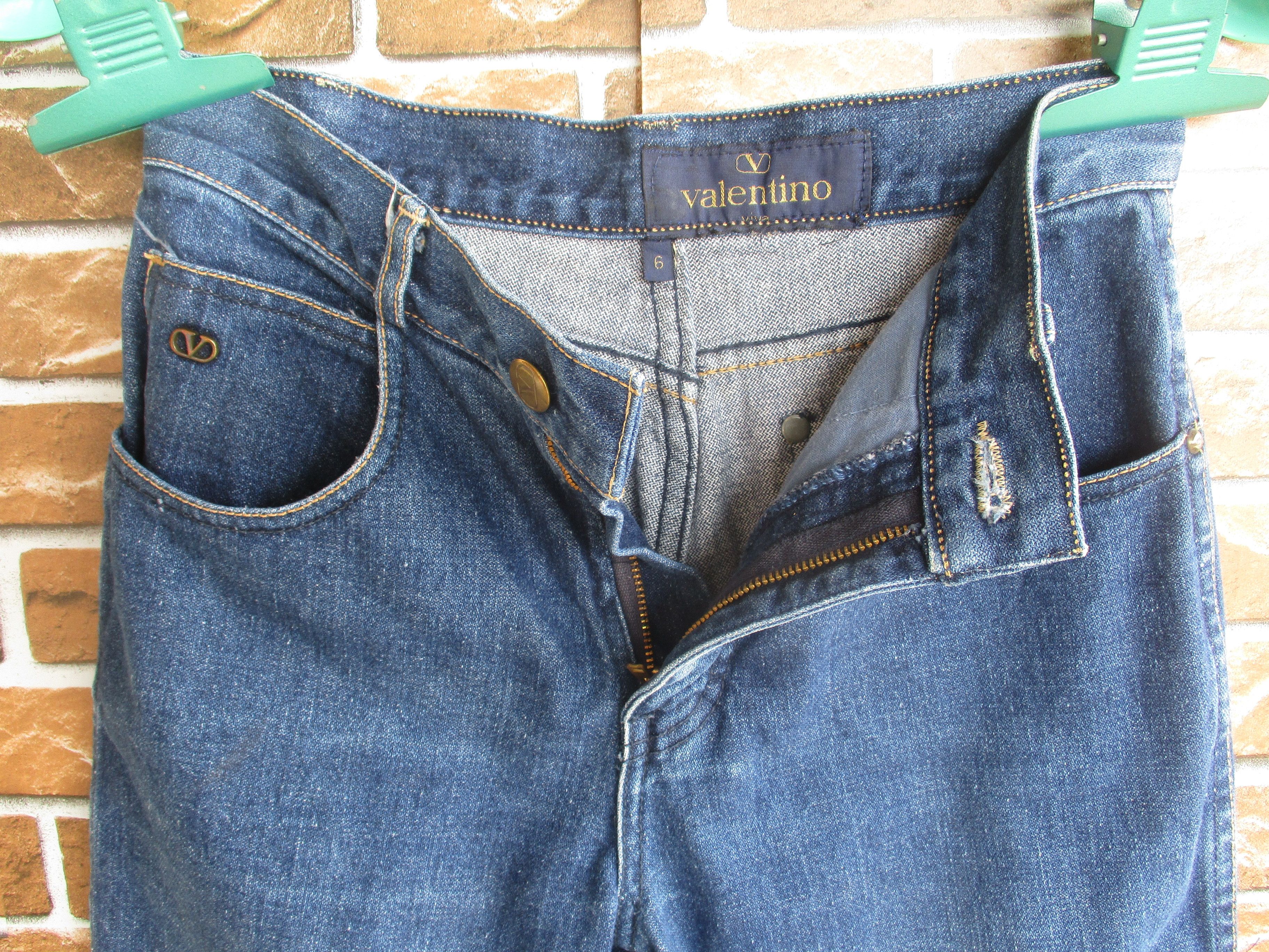 Valentino × Vintage Valentino Garavani Viva Size 6 Jeans Talon Zipper W25 L27.5 Size 28" / US 6 / IT 42 - 4 Thumbnail