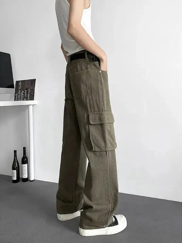 Japanese Brand Retro loose casual wide leg pocket jeans Size US 32 / EU 48 - 4 Thumbnail