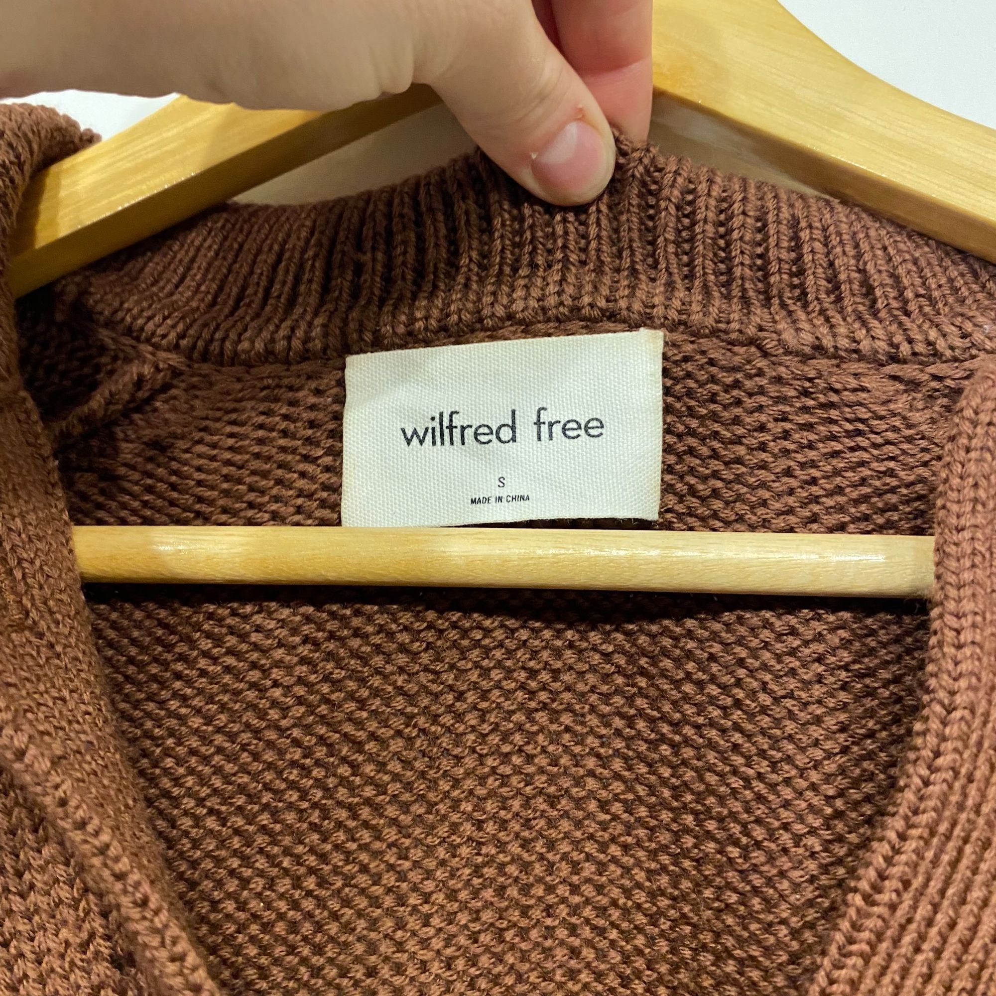 Aritzia Aritzia Wilfred Merino Wool Knit Brown Collared Sweater Size Size S / US 4 / IT 40 - 4 Thumbnail