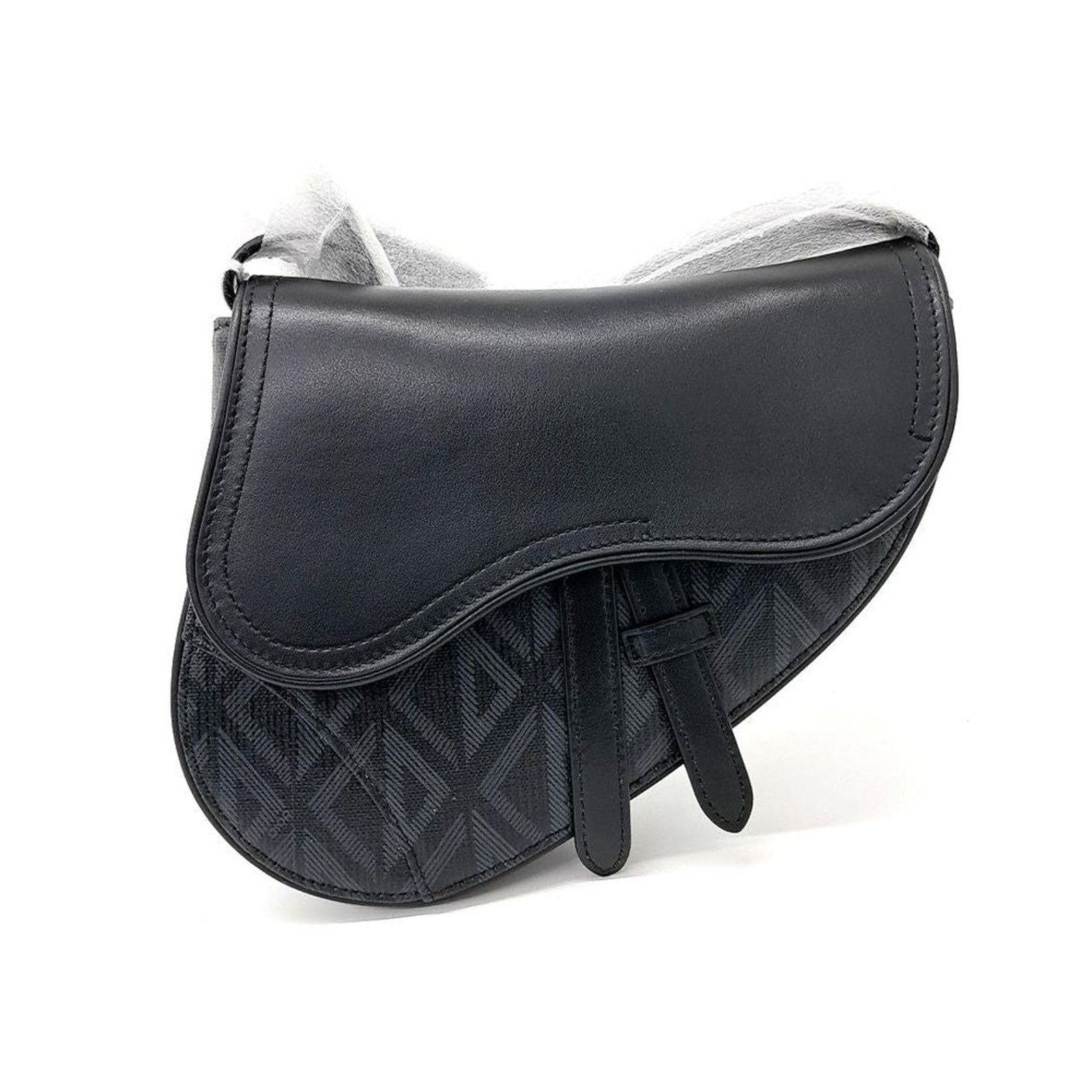 Christian Dior Saddle Belt Mini Bag 1Adpo022Cdp (6336475) in Black, Men's (Size 26)