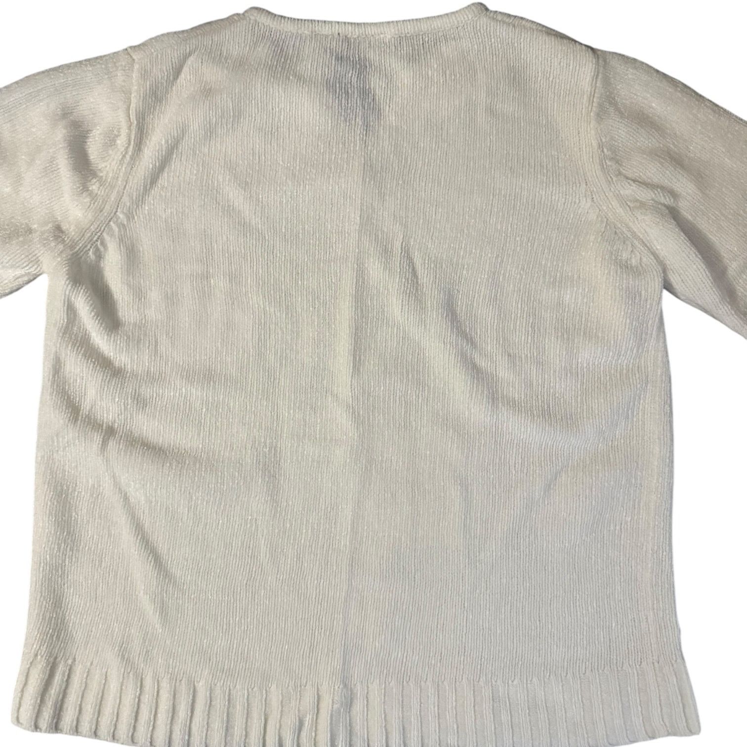 Other Bobbie Brooks Pullover Faux Cardigan Sweater White Medium Size M / US 6-8 / IT 42-44 - 3 Thumbnail