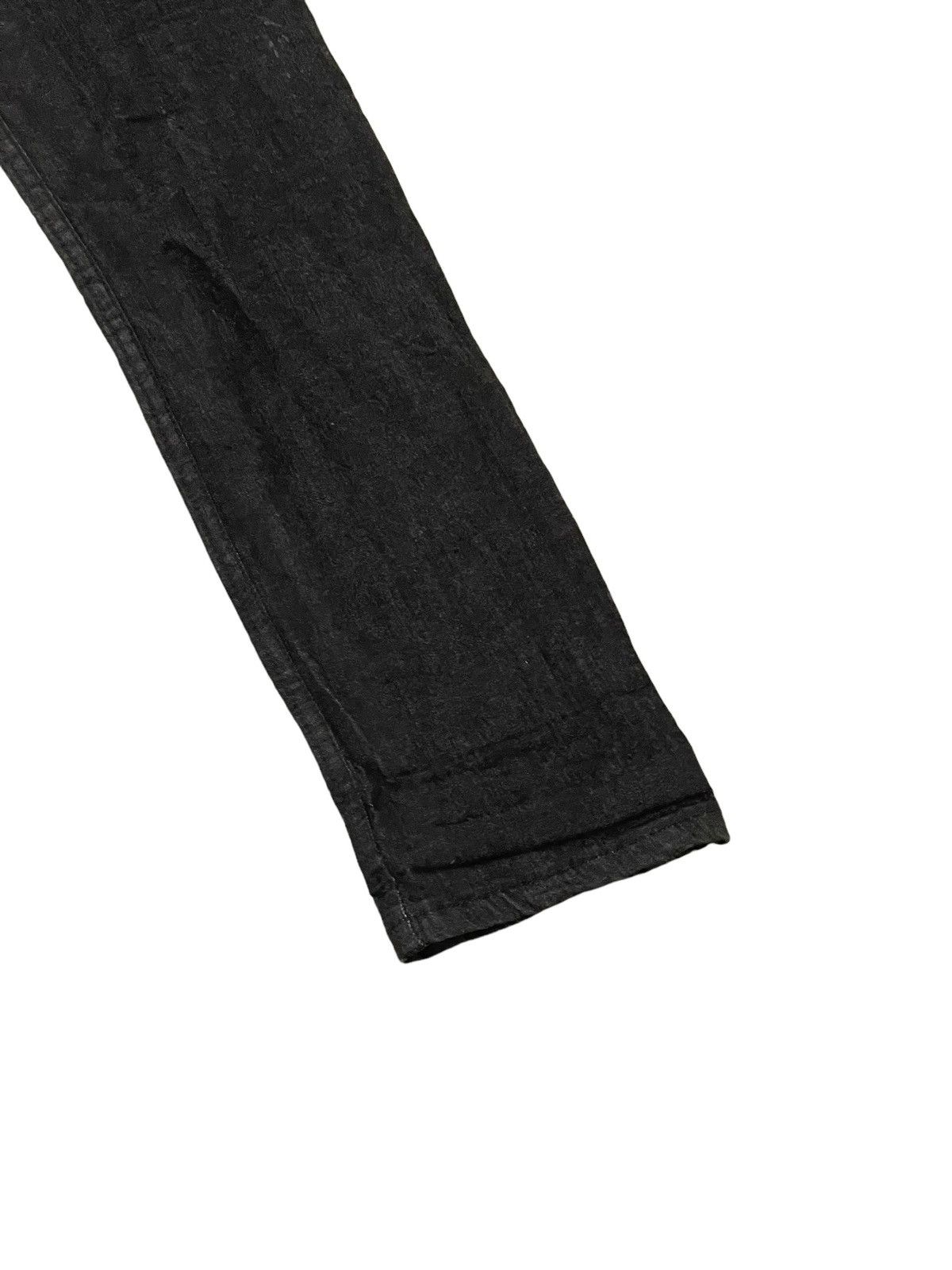 Japanese Brand Distress Jeans K.U.I. Faded Black Skinny Stretch Denim 8🟦6 Size US 31 - 15 Thumbnail