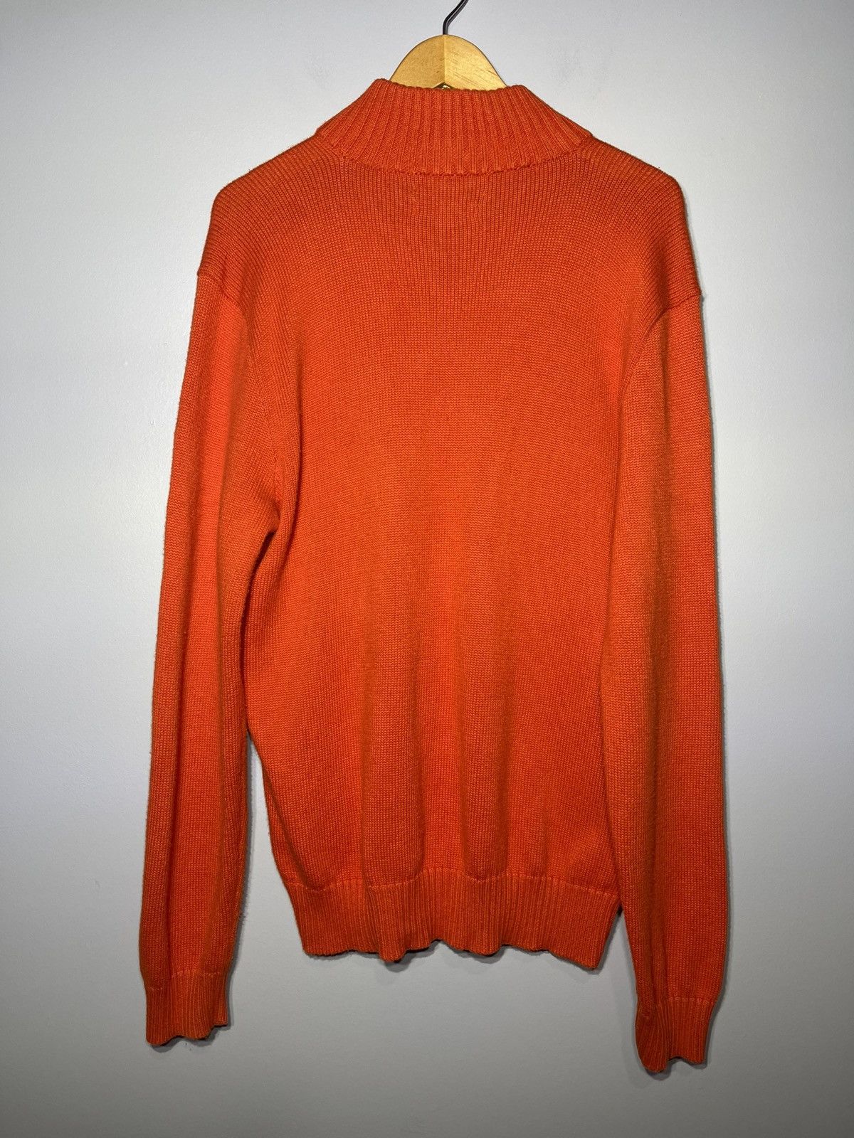 Polo Ralph Lauren Polo Ralph Lauren Men's Orange Quarter Zip Knit Sweater Sz M Size US M / EU 48-50 / 2 - 4 Thumbnail