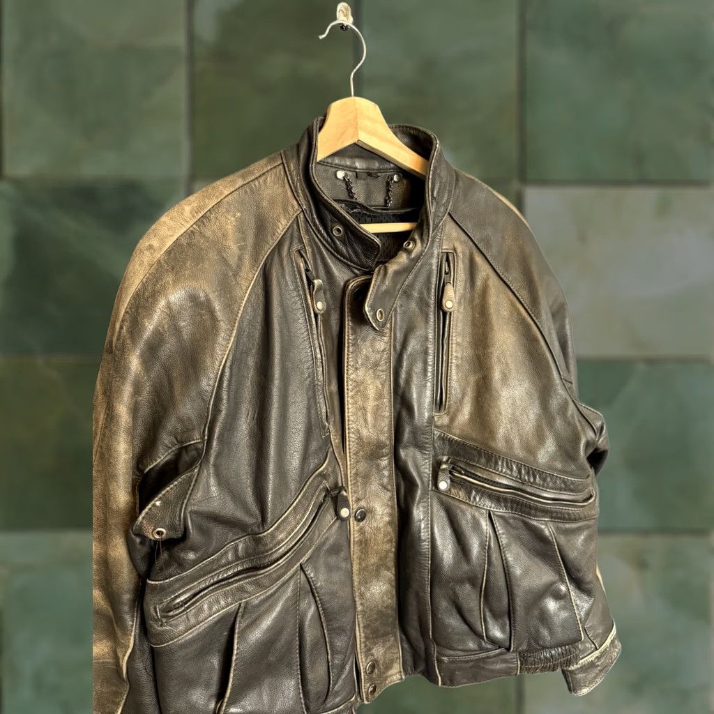 Harley Davidson VINTAGE Harley-Davidson Motorcycle Jacket Black Leather Bomber Biker Size L Men Mens Large Eight/10 24in 23in Size US L / EU 52-54 / 3 - 1 Thumbnail