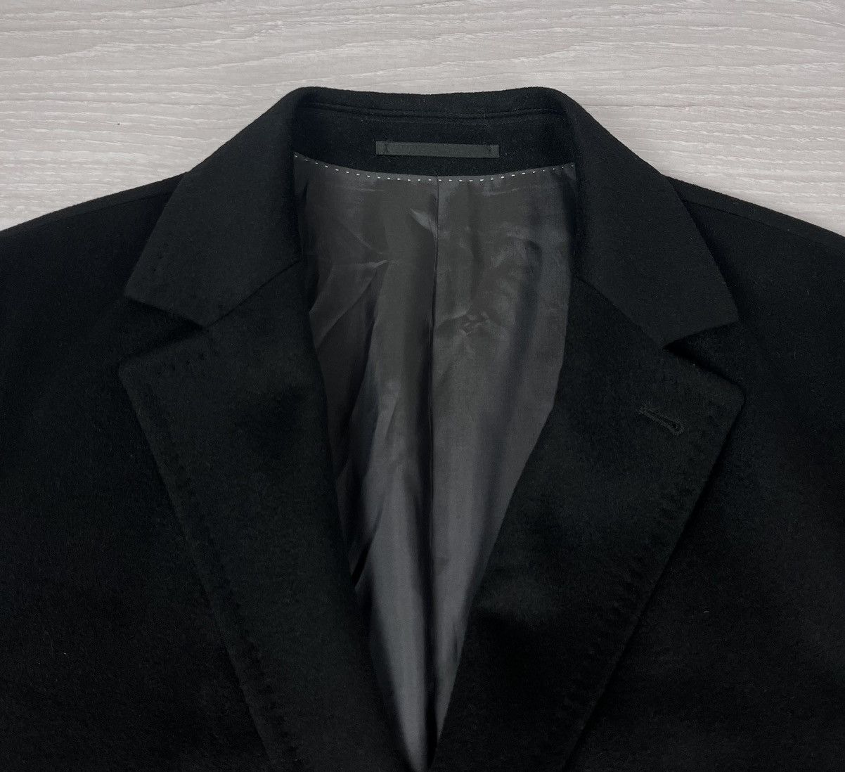 Hugo Boss Hugo Boss Morgan 100% Cashmere Three Buttons Long Black Coat Size US L / EU 52-54 / 3 - 9 Thumbnail