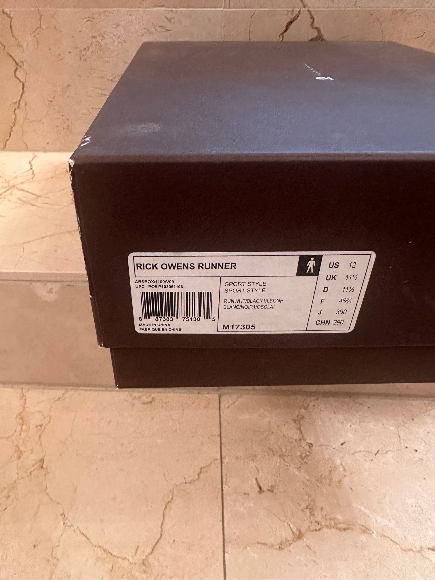 Rick Owens Rick Owens runners white bone size 12 Size US 12 / EU 45 - 12 Thumbnail