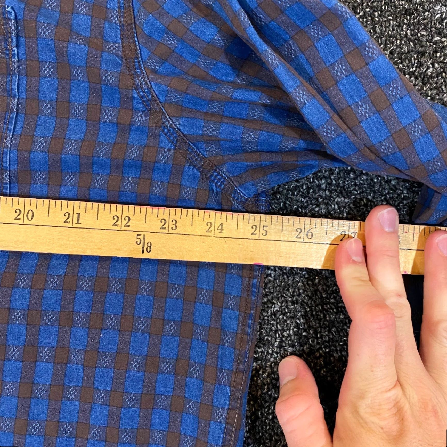Carbon2Cobalt VINTAGE Carbon2cobalt Mens XL Flannel Shirt Long Sleeve Button-Up Plaid Cotton Casual Winter Winter Blue Brown Size US XL / EU 56 / 4 - 6 Thumbnail
