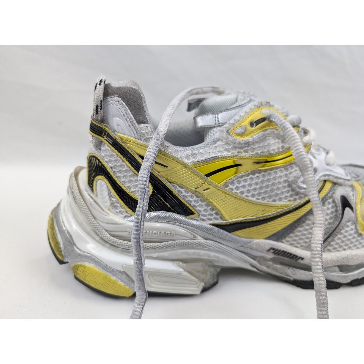 Balenciaga o1rshd1 Runners 2 Sneakers in White/Yellow/Black Size US 11 / EU 44 - 4 Thumbnail