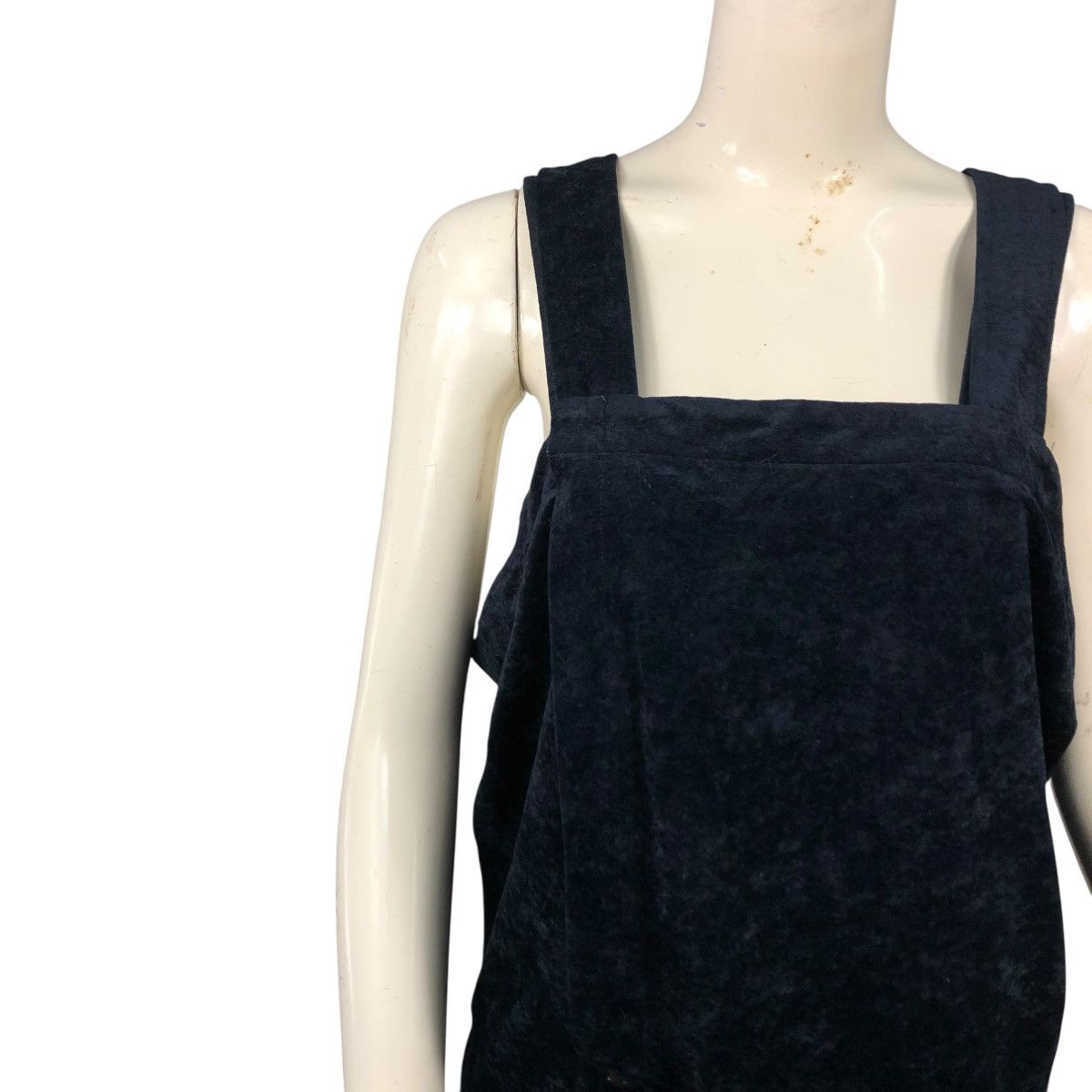 Comme des Garcons 🔥VINTAGE COMME DES GARCONS MIDI DRESS VELVET RICH BLACK Size M / US 6-8 / IT 42-44 - 6 Thumbnail