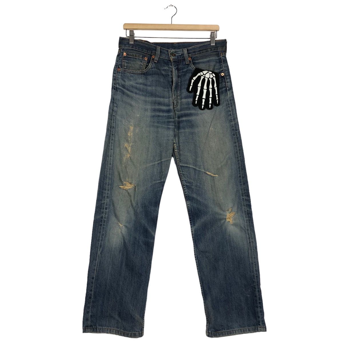 Levi's Vintage Clothing 🔥90’s Vintage Levi’s Lot 503 Distressed Denim Jeans Size US 32 / EU 48 - 2 Thumbnail
