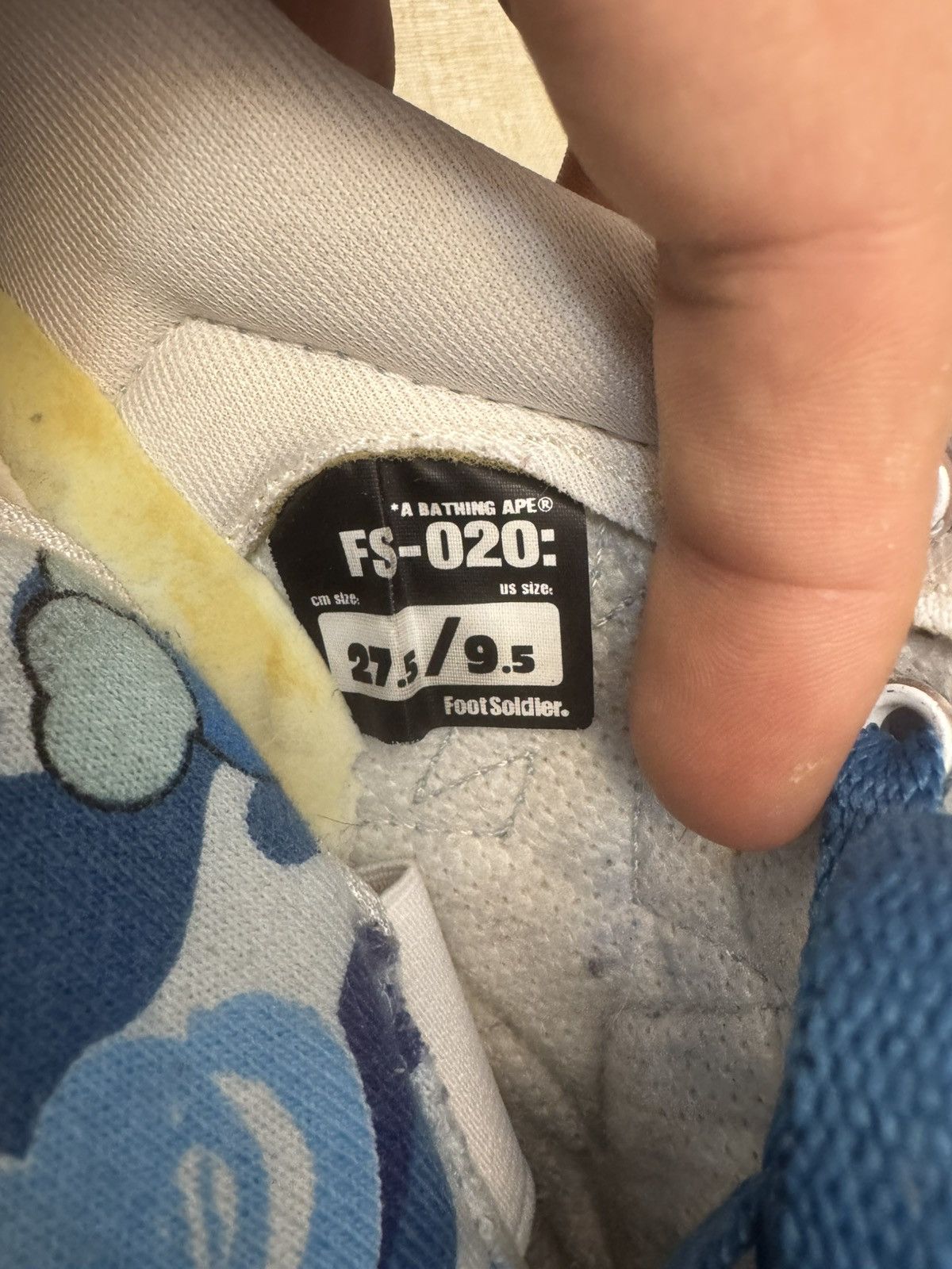 Bape × Kaws Kaws Ultra Skull Sta Sneakers Bape Sta Abc Camo Blue Size US 9.5 / EU 42-43 - 10 Thumbnail