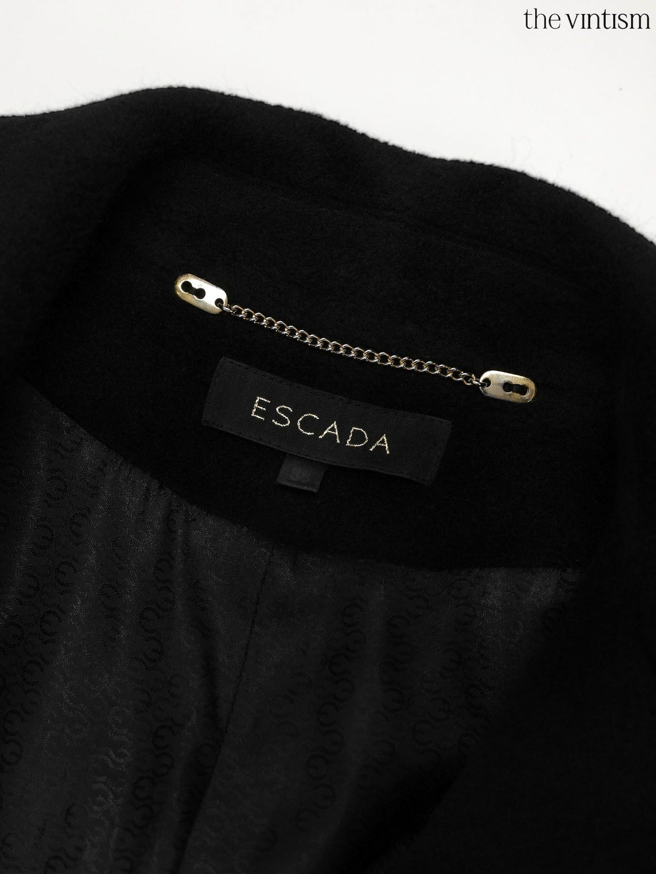 Escada Escada Archival Black Long Coat in Pure Virgin Wool DE 38 Size M / US 6-8 / IT 42-44 - 10 Thumbnail
