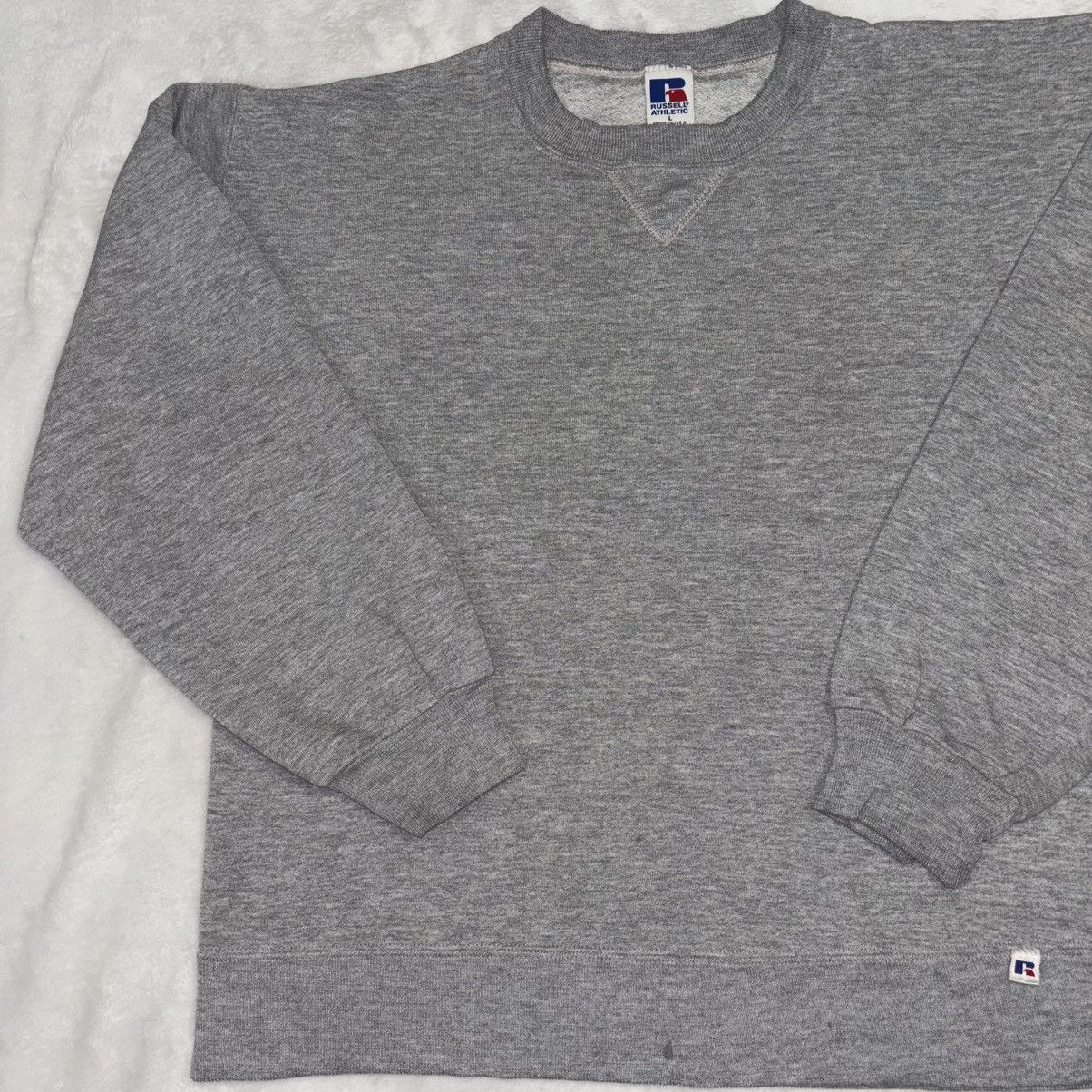 Russell Athletic Vintage Blank Crewneck Medium Russell 90s Distressed Grey Size US M / EU 48-50 / 2 - 8 Thumbnail