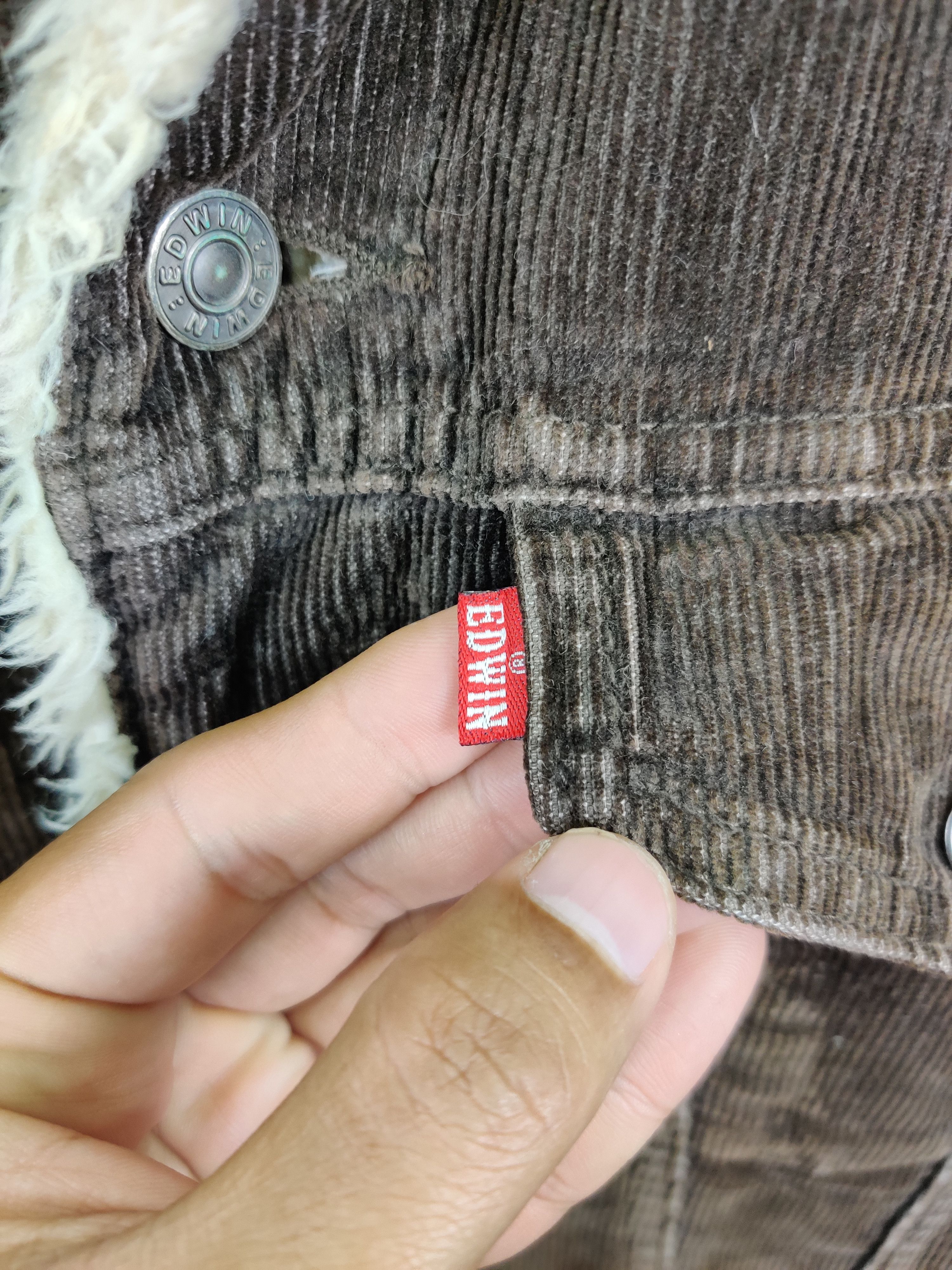 Edwin Vintage Edwin Shearling Corduroy Jacket Size US M / EU 48-50 / 2 - 12 Thumbnail
