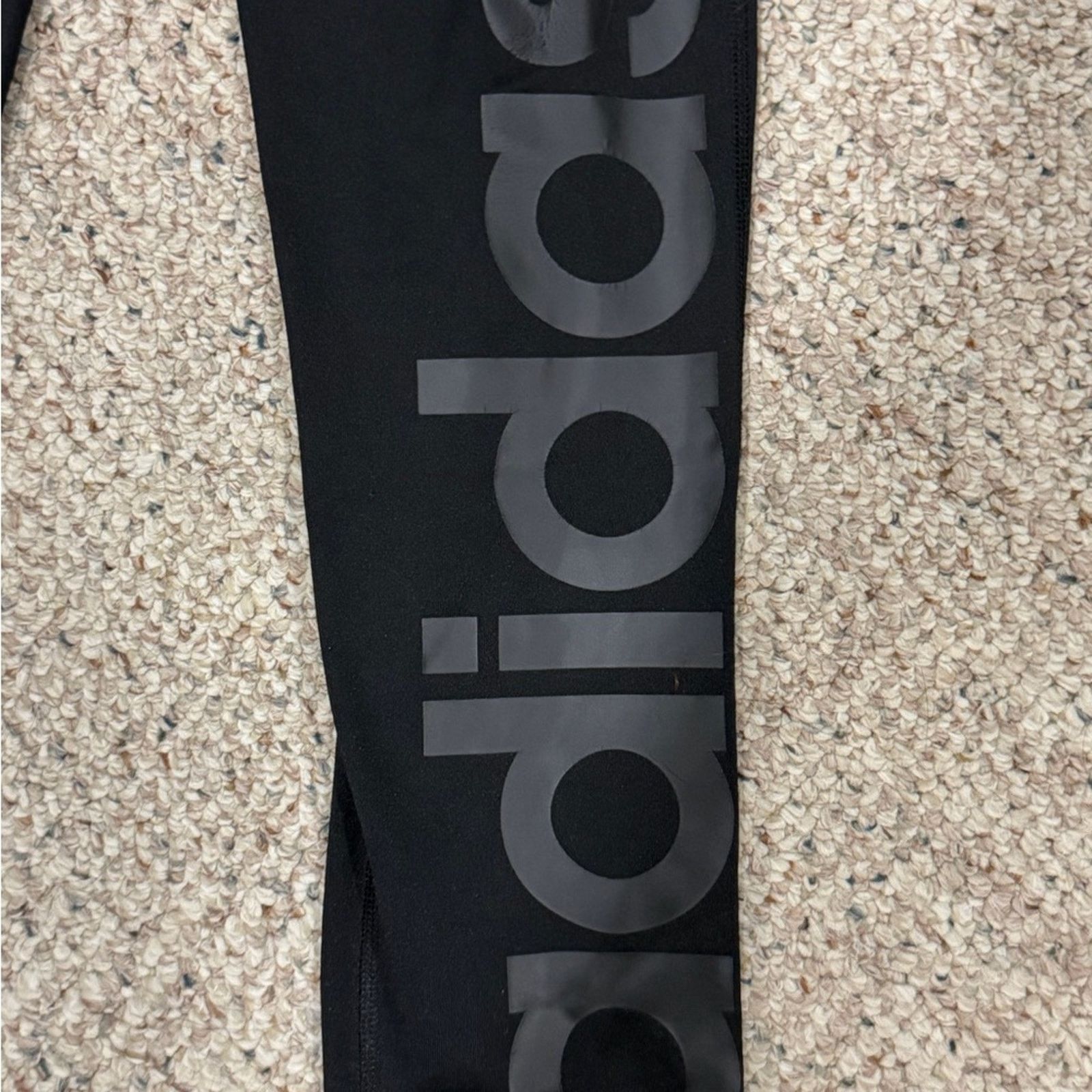 Adidas Adidas Climalite Black High Rise Graphic Leggings - Sz Med Size 30" / US 8 / IT 44 - 2 Thumbnail