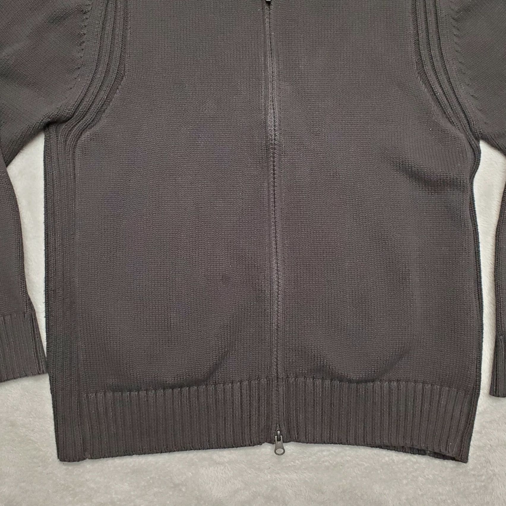 Eddie Bauer VINTAGE Eddie Bauer Sweater Mens L Black 100% Cotton Gull Zip Heavy Weight Ribbed Pullover Knit Casual Mens Size US L / EU 52-54 / 3 - 3 Thumbnail