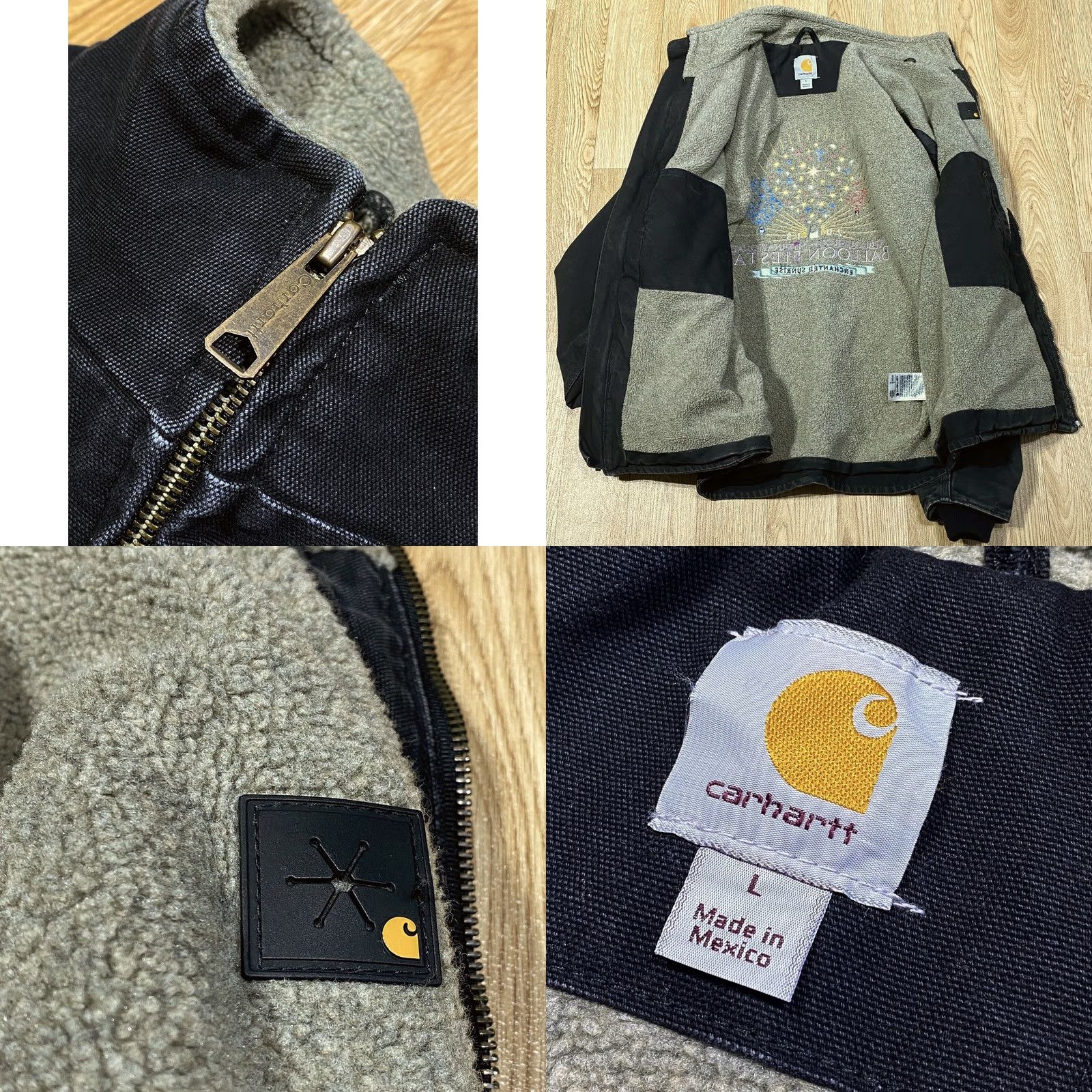 Carhartt Carhartt Jacket Size L Regular Washed Black Balloon Fiesta Fleece Lined Coat Men’s Zip Up Jacket Coat Mens Size US L / EU 52-54 / 3 - 8 Thumbnail