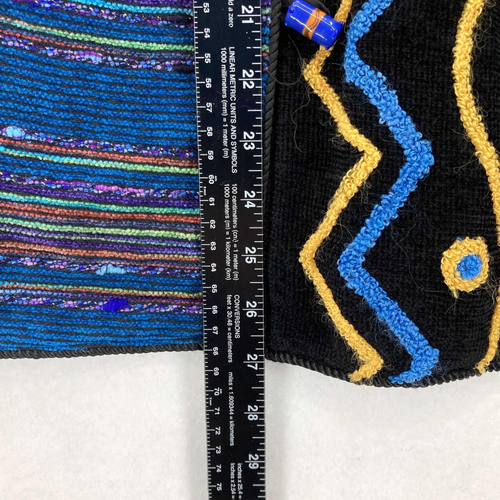 Vintage VINTAGE Julia K Jacket Womens M Black Blue Patchwork Artsy Beaded Toggle Boho VTG Ladies 80s/90s Inspired Size M / US 6-8 / IT 42-44 - 5 Thumbnail