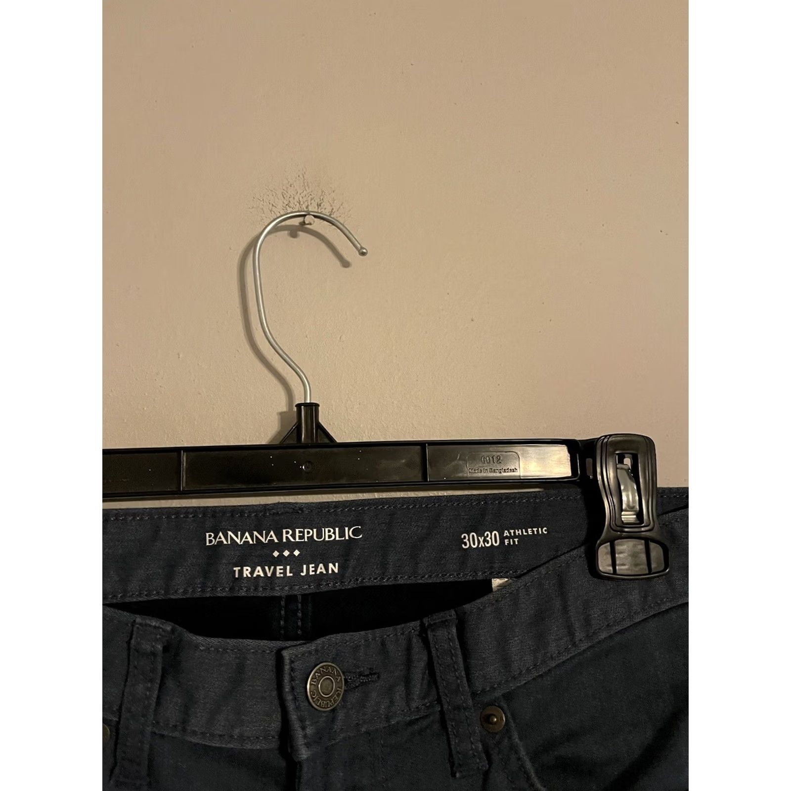 Banana Republic Banana Republic Traveler Jean Athletic Fit Blue/Gray Chino Pants - Men's 30x29 Inseam 29? Size US 31 - 2 Thumbnail