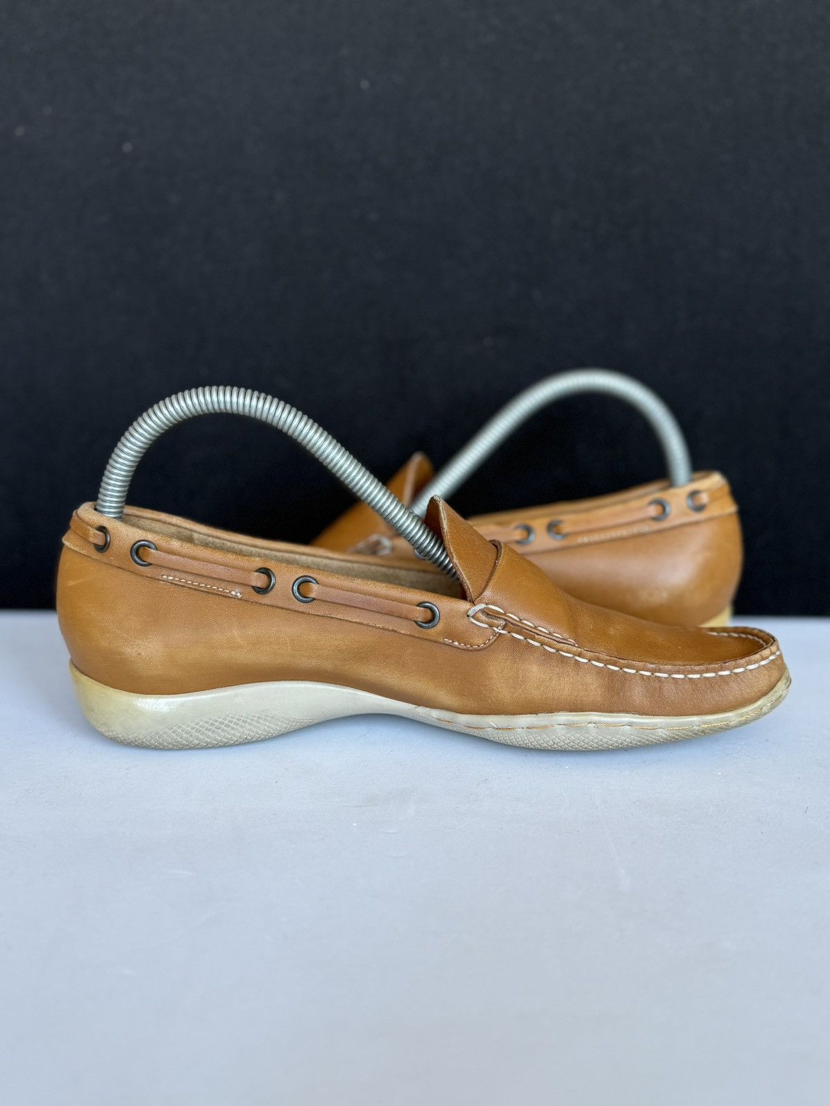 Prada Prada Brown Slip On Leather Shoes size 38 Size US 8 / IT 38 - 4 Thumbnail