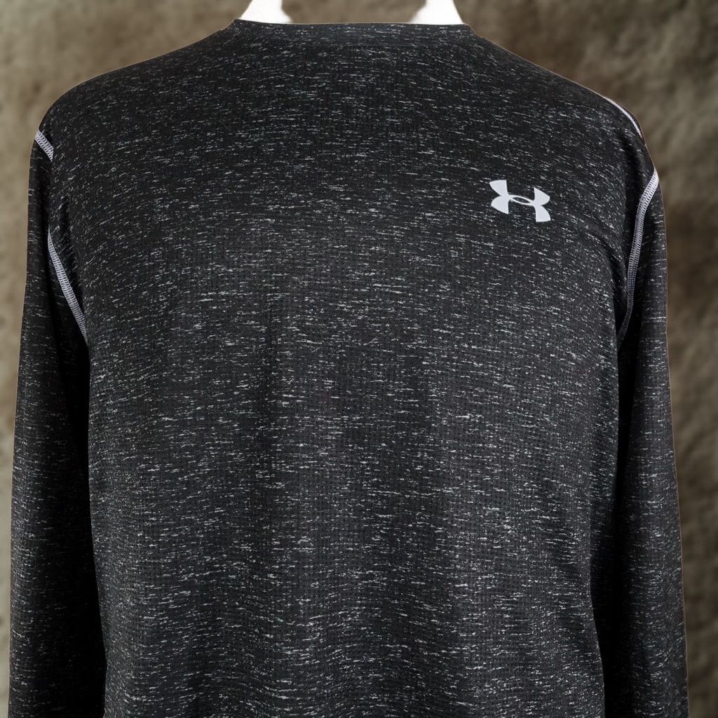 Under Armour Under Armour Shirt Mens 2XL Black HeatGear Long Sleeve Moisture Wicking Active Jersey Crew Neck Raglan Sleeve Loose Fit Sports Size US XXL / EU 58 / 5 - 1 Thumbnail