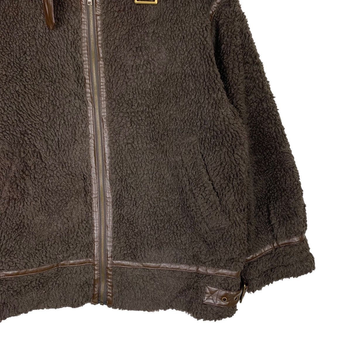 Japanese Brand LUNACION Deep Pile Brown Fleece Jacket #1058-C48 Size US M / EU 48-50 / 2 - 6 Thumbnail