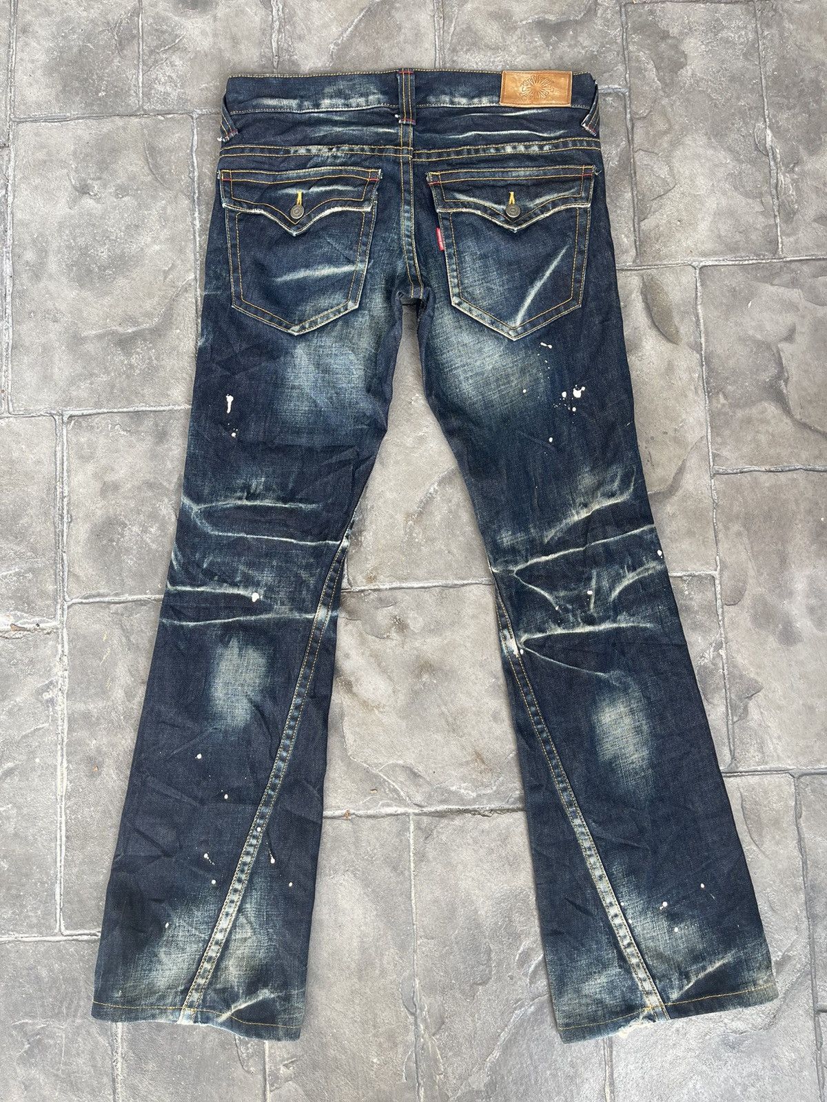 Tornado Mart JAPAN MADE Tornado Mart Paint Splatter Bootcut Flare Size US 34 / EU 50 - 1 Thumbnail