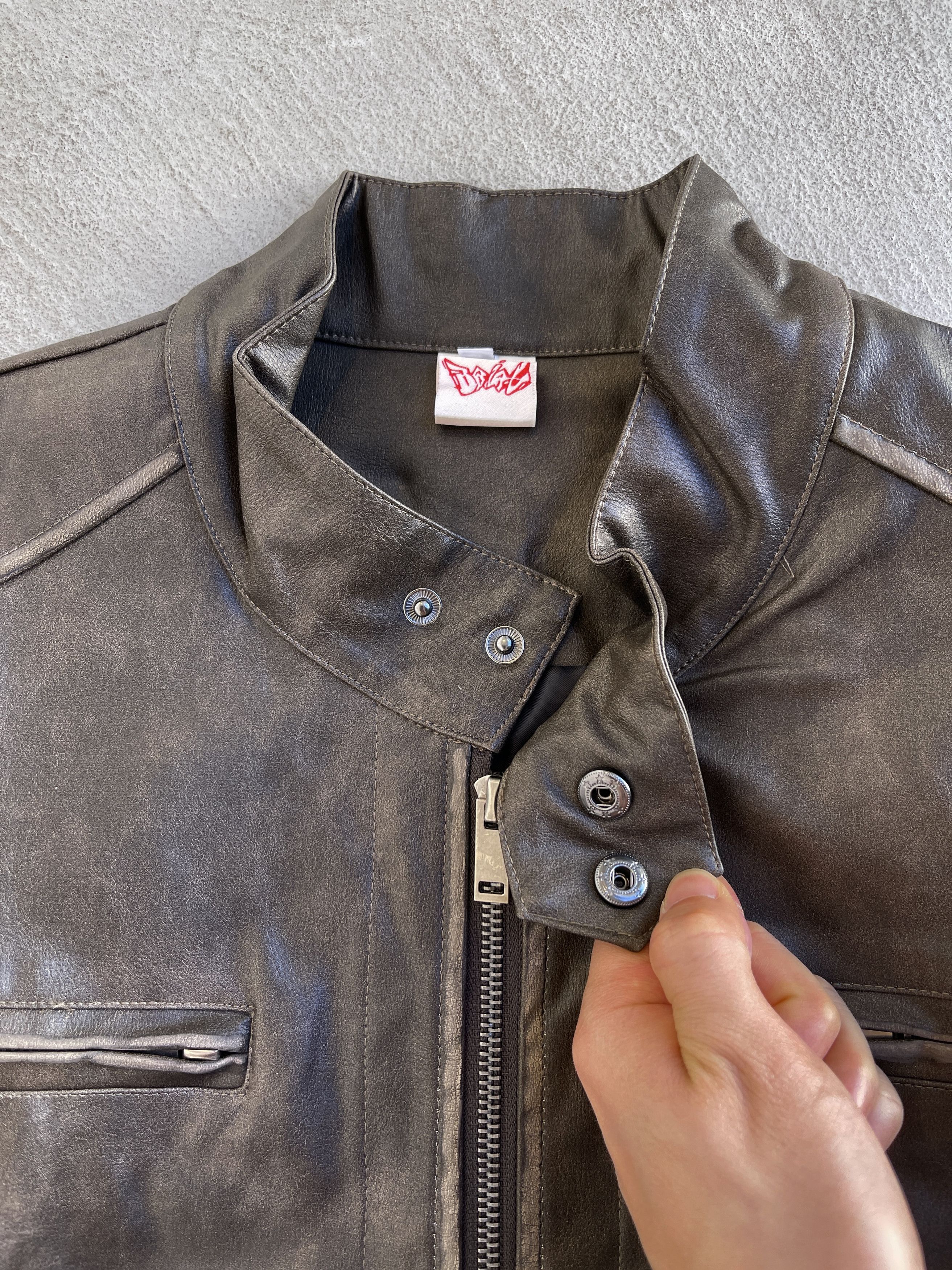 Vintage STEAL! Vintage 1990s Biker Leather Jacket Size US L / EU 52-54 / 3 - 5 Thumbnail