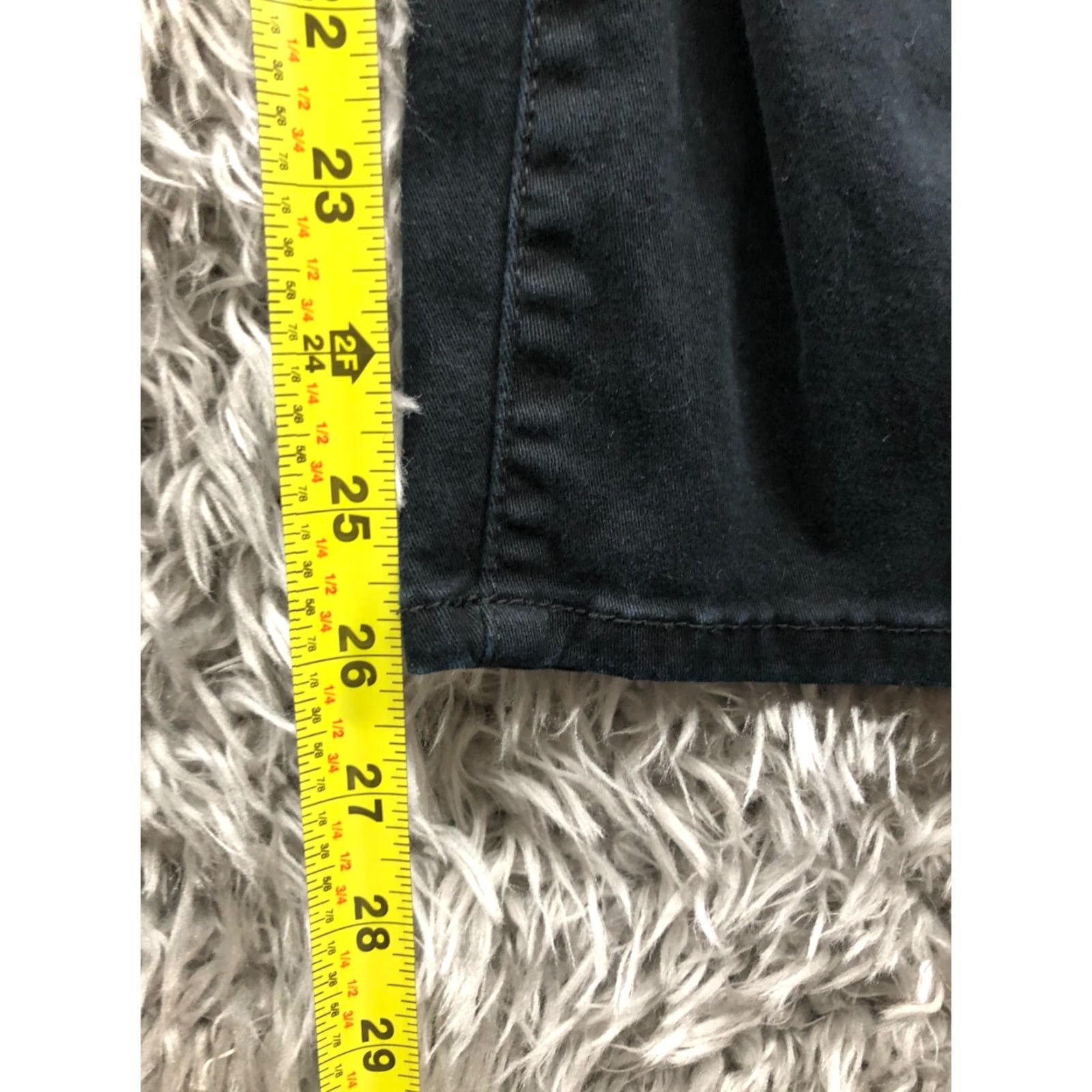 Apt. 9 Apt.9 Modern Skinny Pull On Pants Womens 1X Black Dark Wash Knit Polyester Pockets Elastic Waist Jegging Slim Fit Flat Front Size 40" / US 18 - 3 Thumbnail