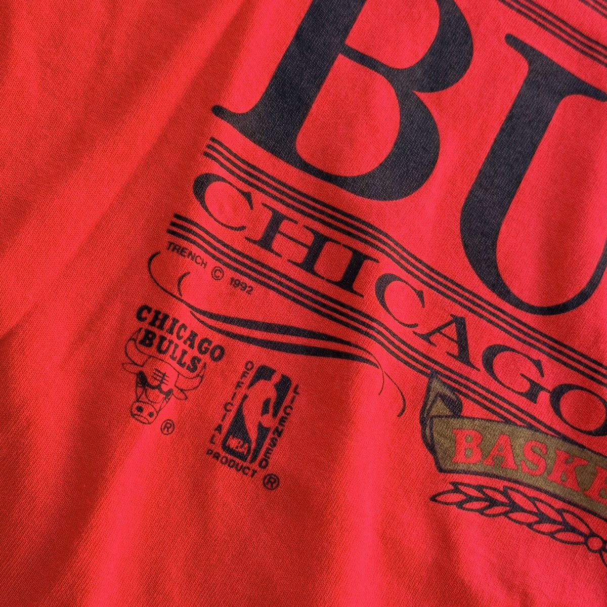 NBA Vintage Chicago Bulls T Shirt 90s Single Stitch Trench Ultra Size US L / EU 52-54 / 3 - 2 Thumbnail
