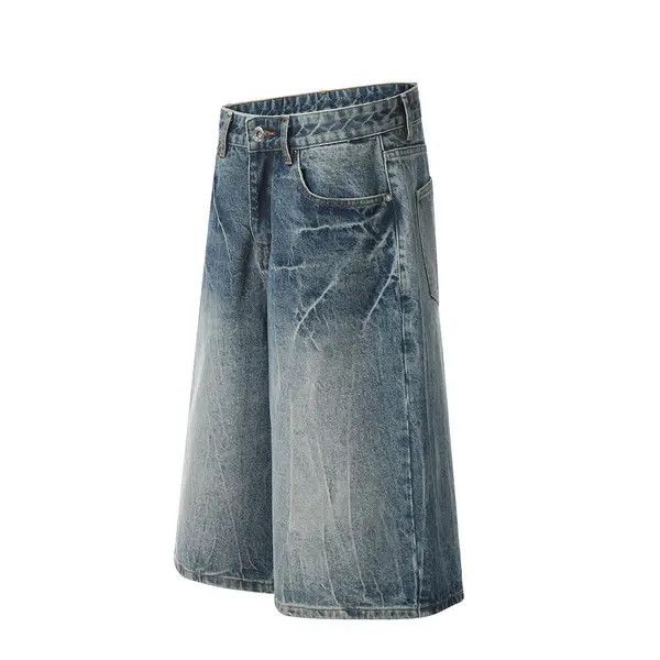 Japanese Brand Rumi Men's distressed loose casual punk washed denim shorts Size US 32 / EU 48 - 2 Thumbnail