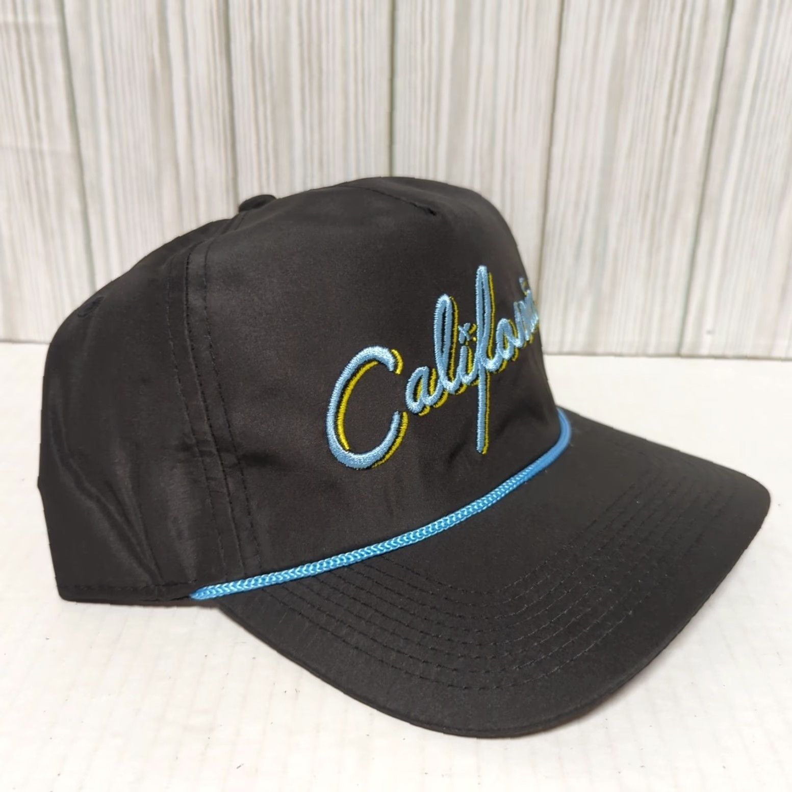 Vintage Bad Birdie Golf Hat Cap Snap Back California Blue Yellow Black Rope Trucker Cap Men One Size Black Size ONE SIZE - 4 Thumbnail