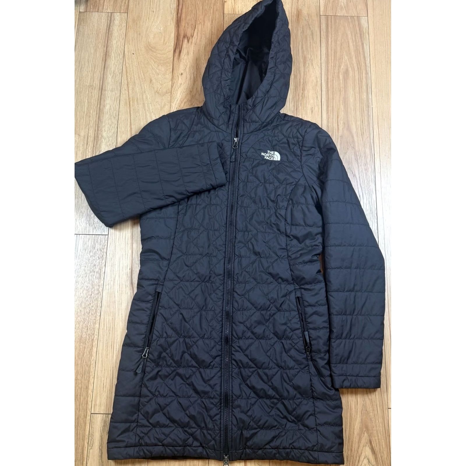 The North Face VINTAGE The North Face Tamburello Quilted Parka Jacket Women’s Small Black Full Zip Long Size S / US 4 / IT 40 - 2 Thumbnail
