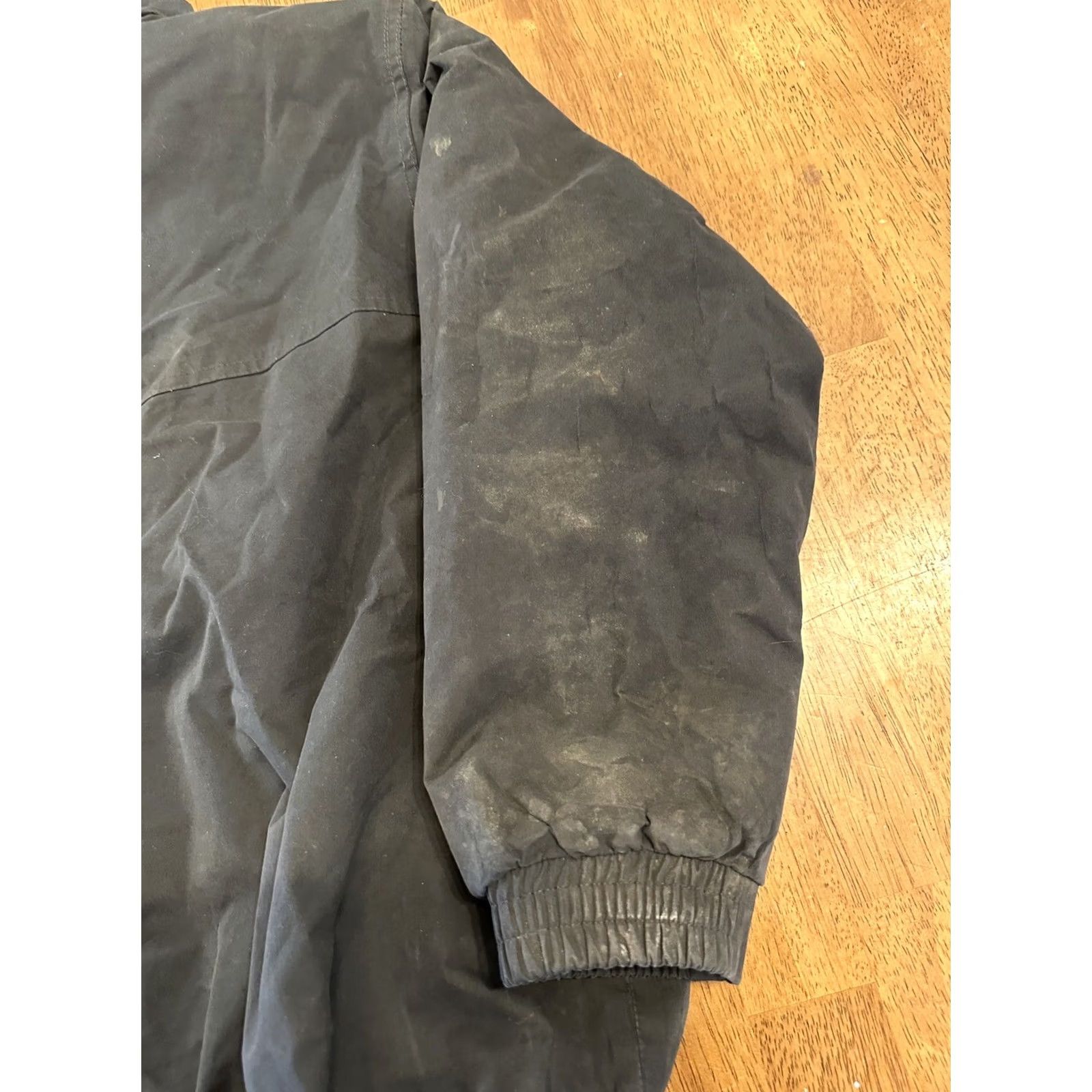 Vintage VINTAGE Saxon Blouson Fleece Lined Work Jacket Medium Mens Classic Black Button Zip Leather Embroidered Logo Size US M / EU 48-50 / 2 - 7 Thumbnail