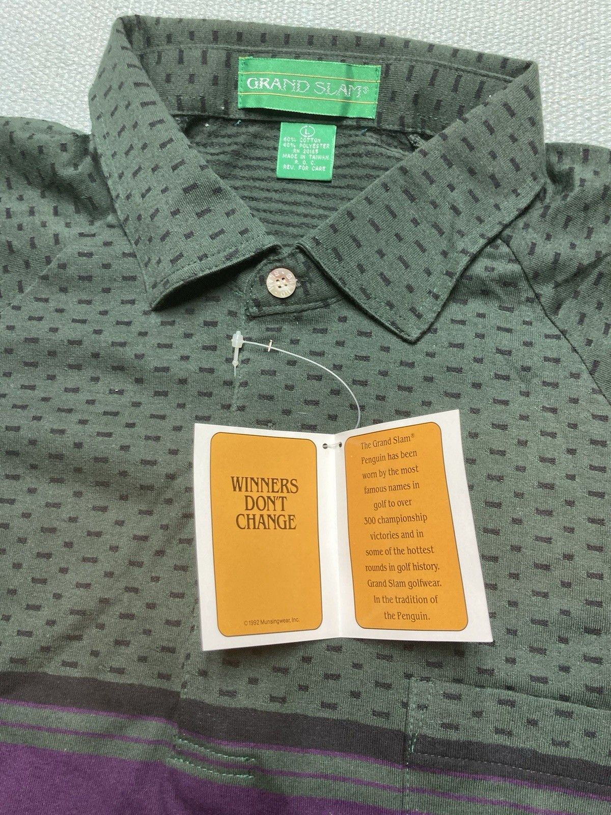 Vintage NEW vintage polo shirt grand slam munsingwear NWT striped L Size US L / EU 52-54 / 3 - 5 Thumbnail