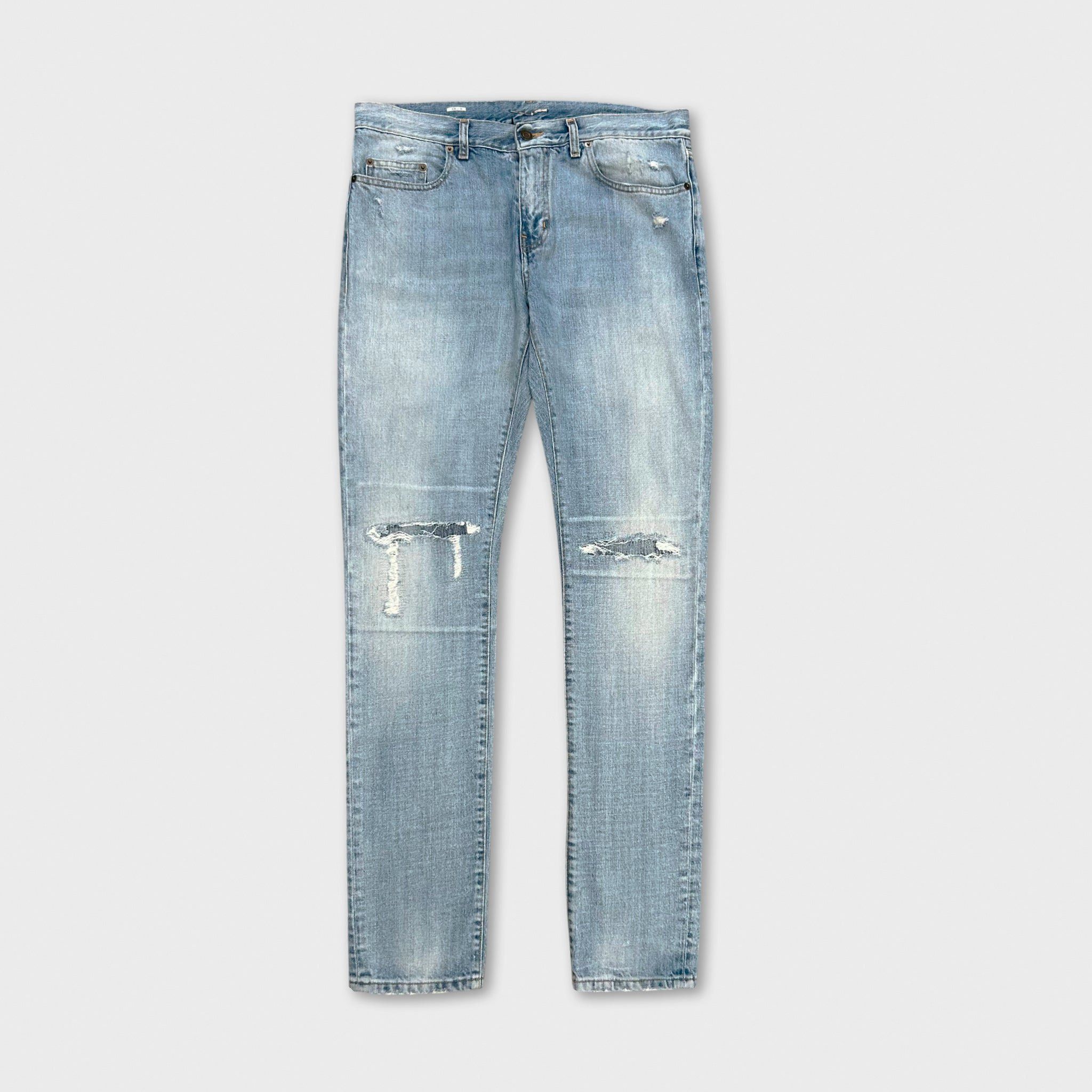 Saint Laurent Paris Saint Laurent D02 Blue Skinny Jeans Size US 32 / EU 48 - 1 Thumbnail