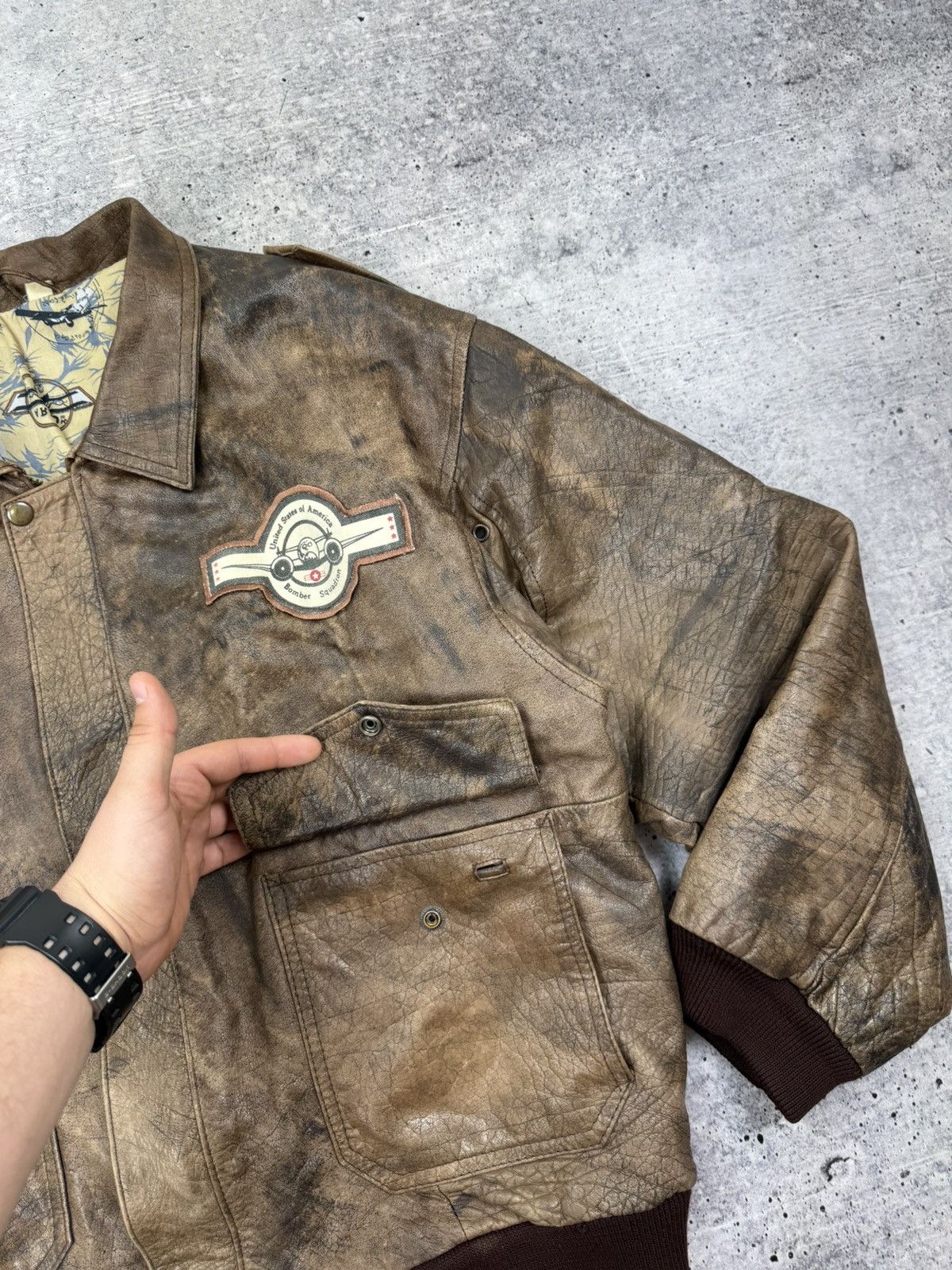 Genuine Leather Genuine Leather Top Gun Aviator USA Vintage Leather Jacket Size US L / EU 52-54 / 3 - 11 Thumbnail